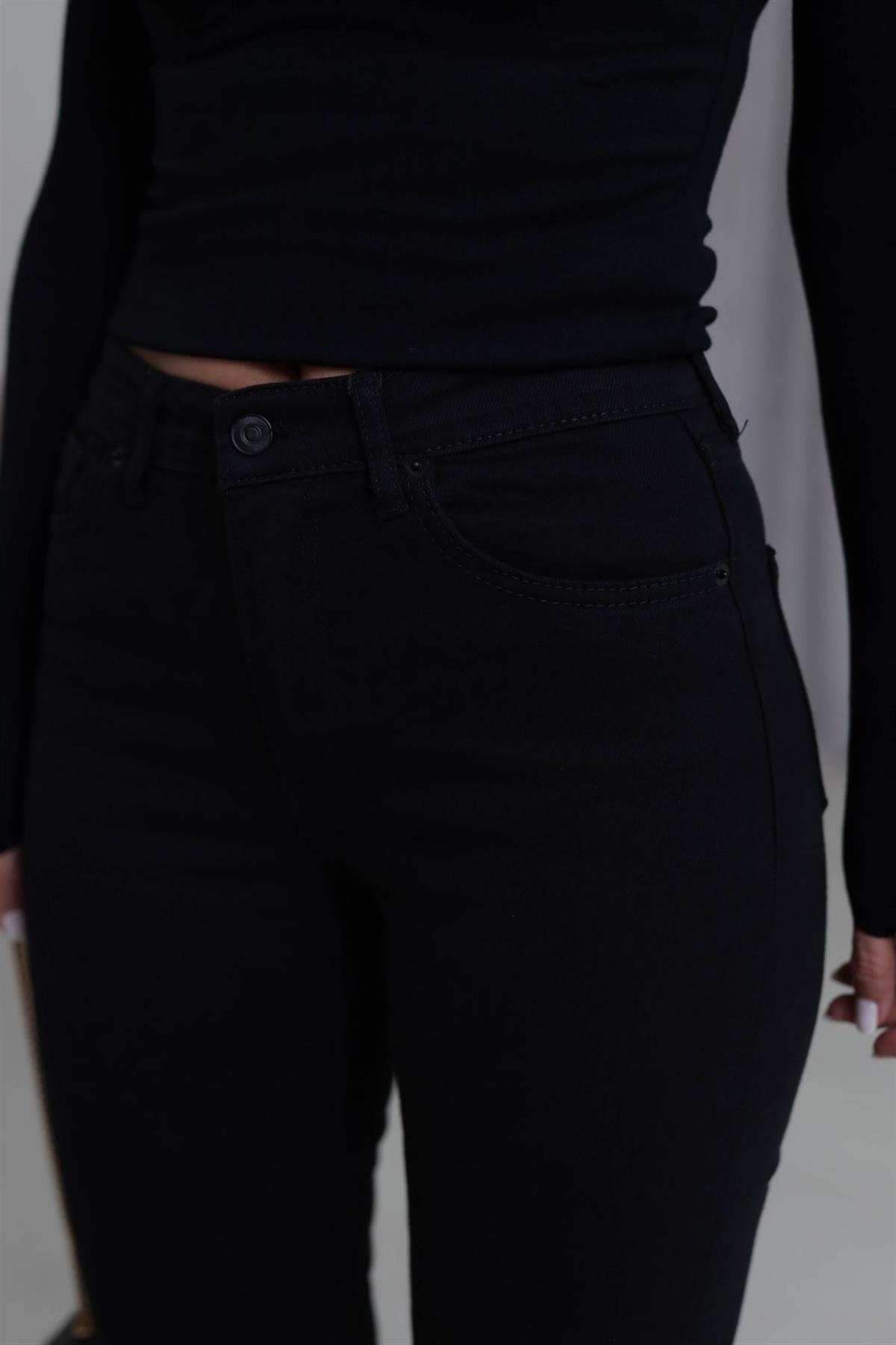 ZA Likralı İspanyol Paça Pantolon SİYAH