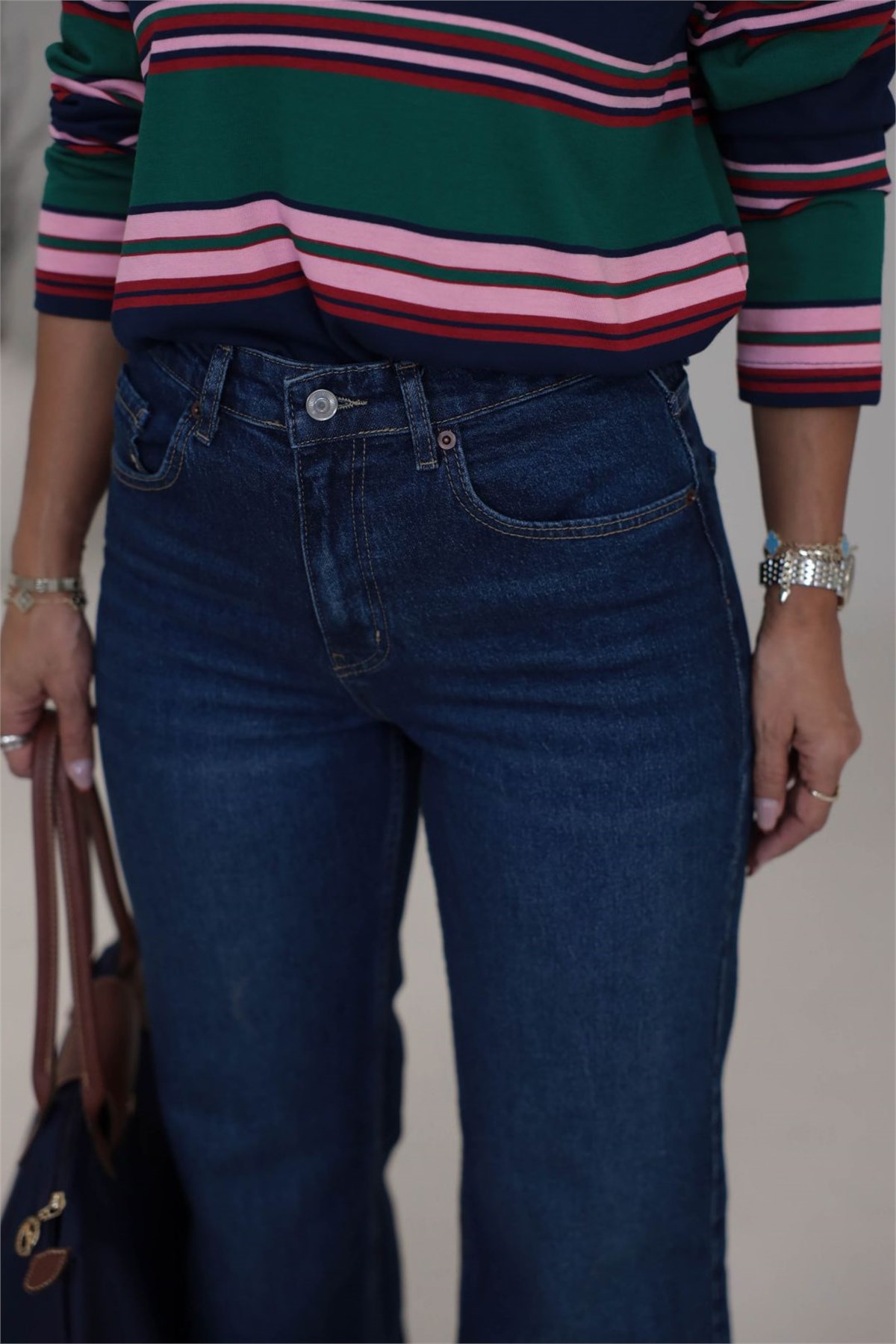 4124 Massi Wide Leg Jean KOYU MAVİ