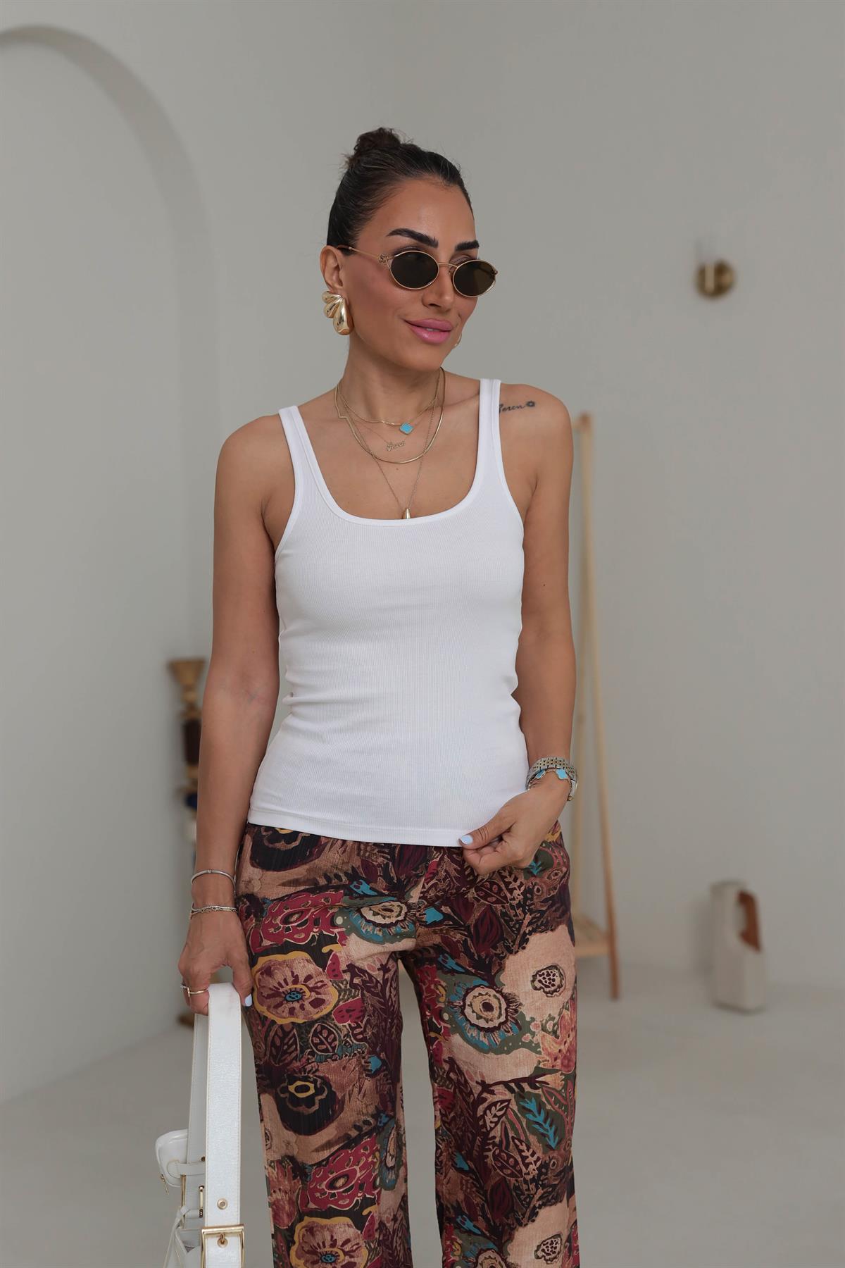 6219 Kalın Askılı Basic Atlet BEYAZ