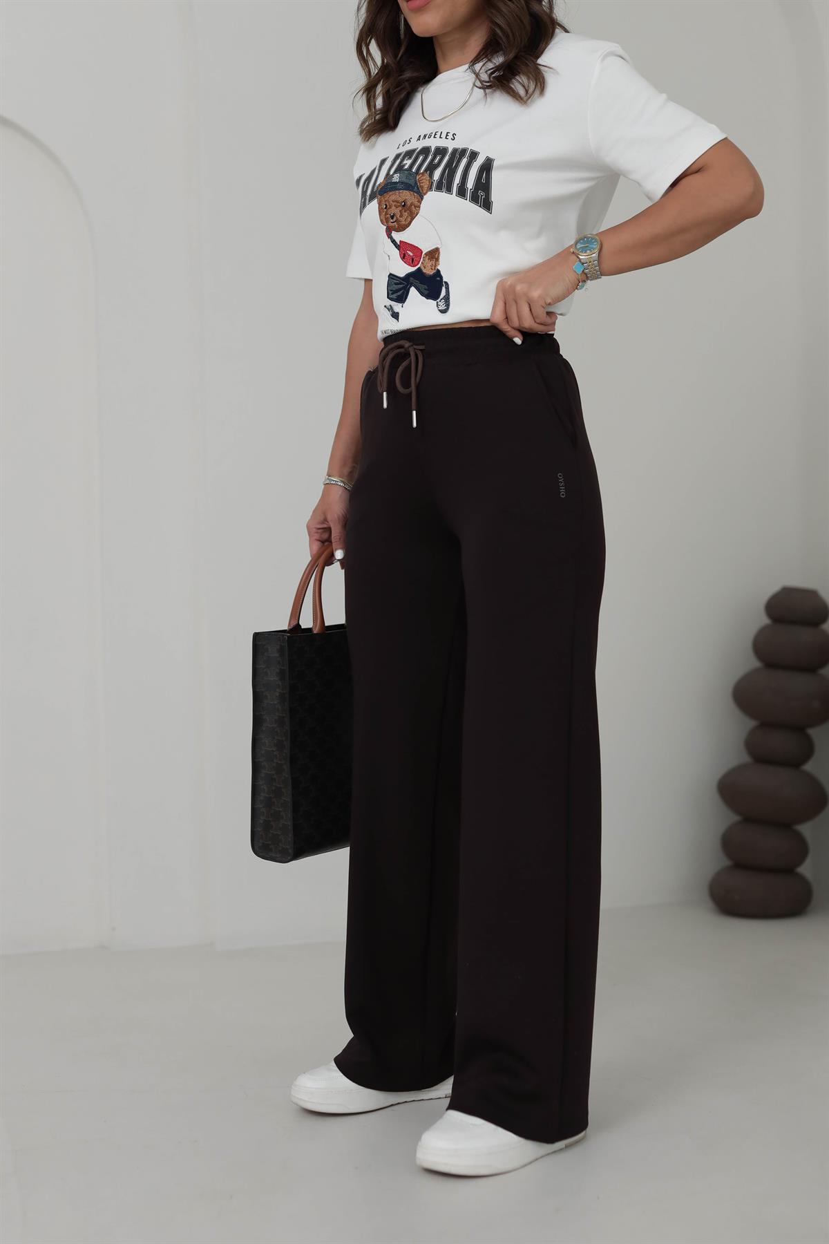 075 Modal OYS Bol Paça Eşofman Altı ACI KAHVE