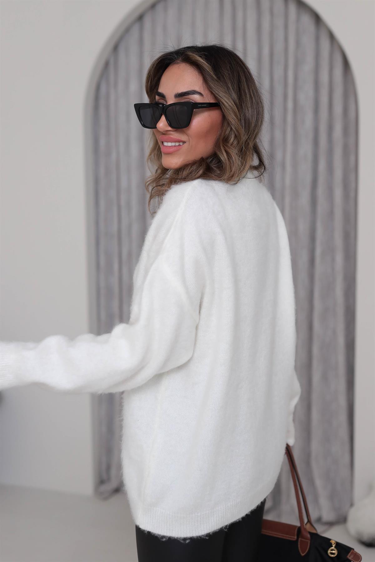 Bisiklet Yaka Yumoş Triko EKRU