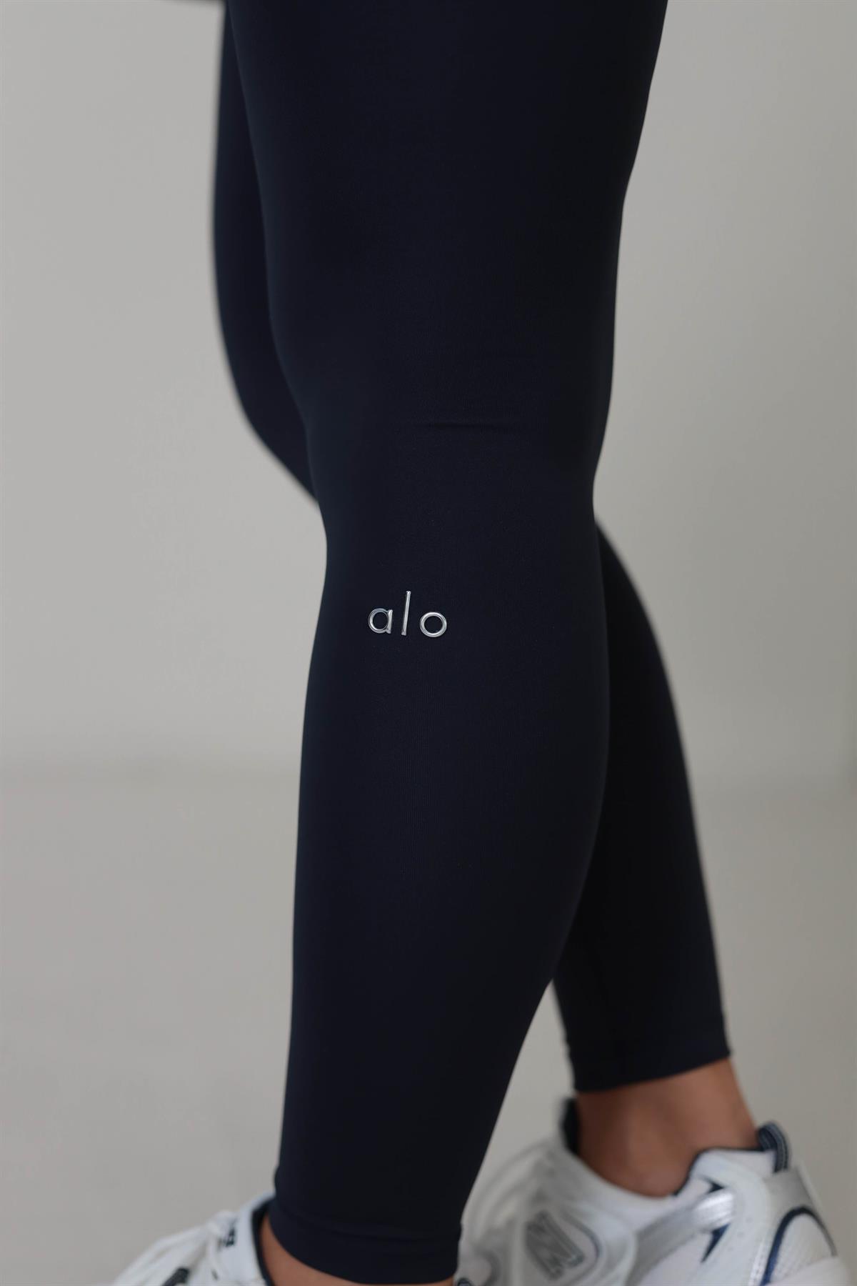 030 Yazı Detaylı Toparlayıcı Tayt LACİVERT