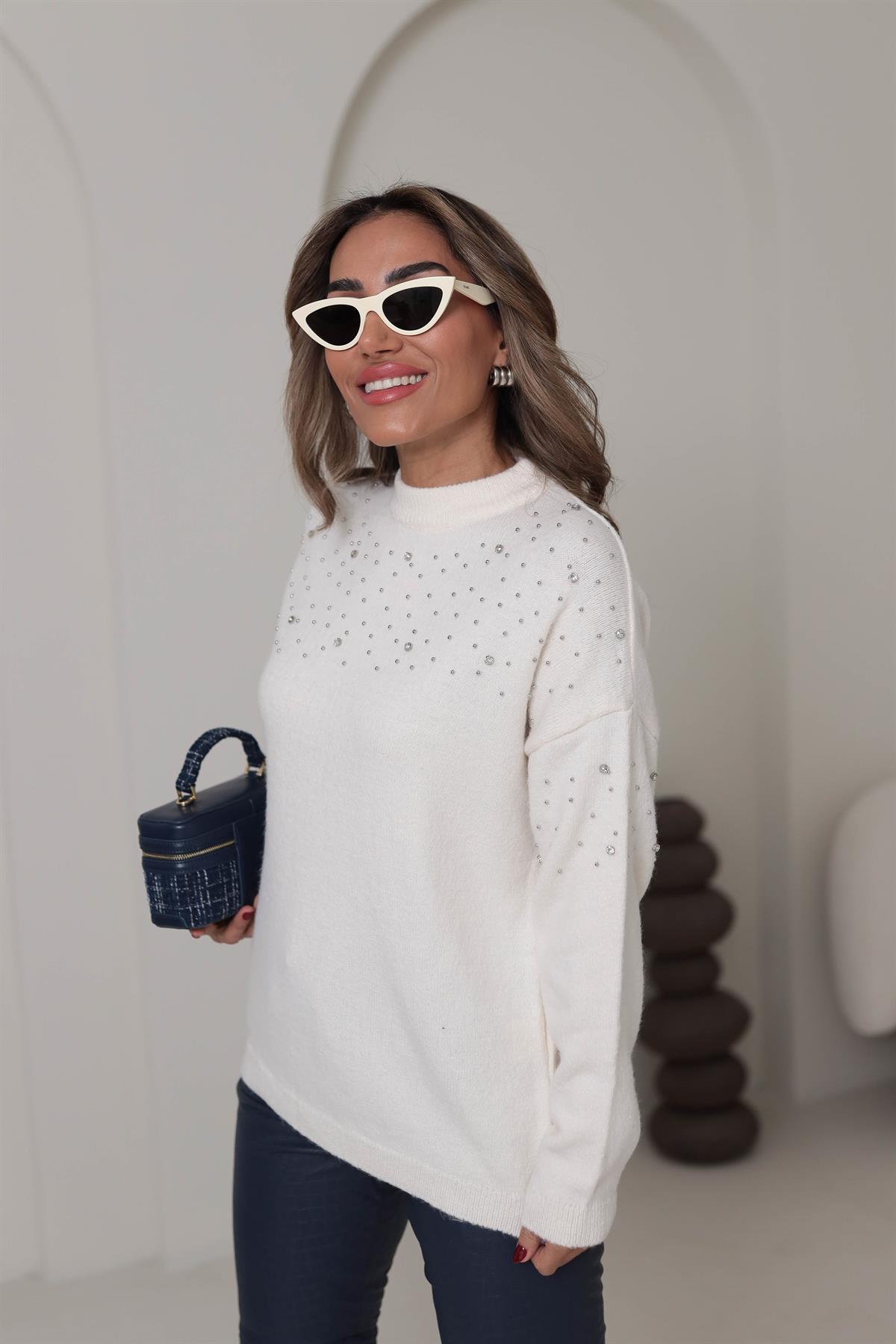 1106 Droplu Taşlı Kazak