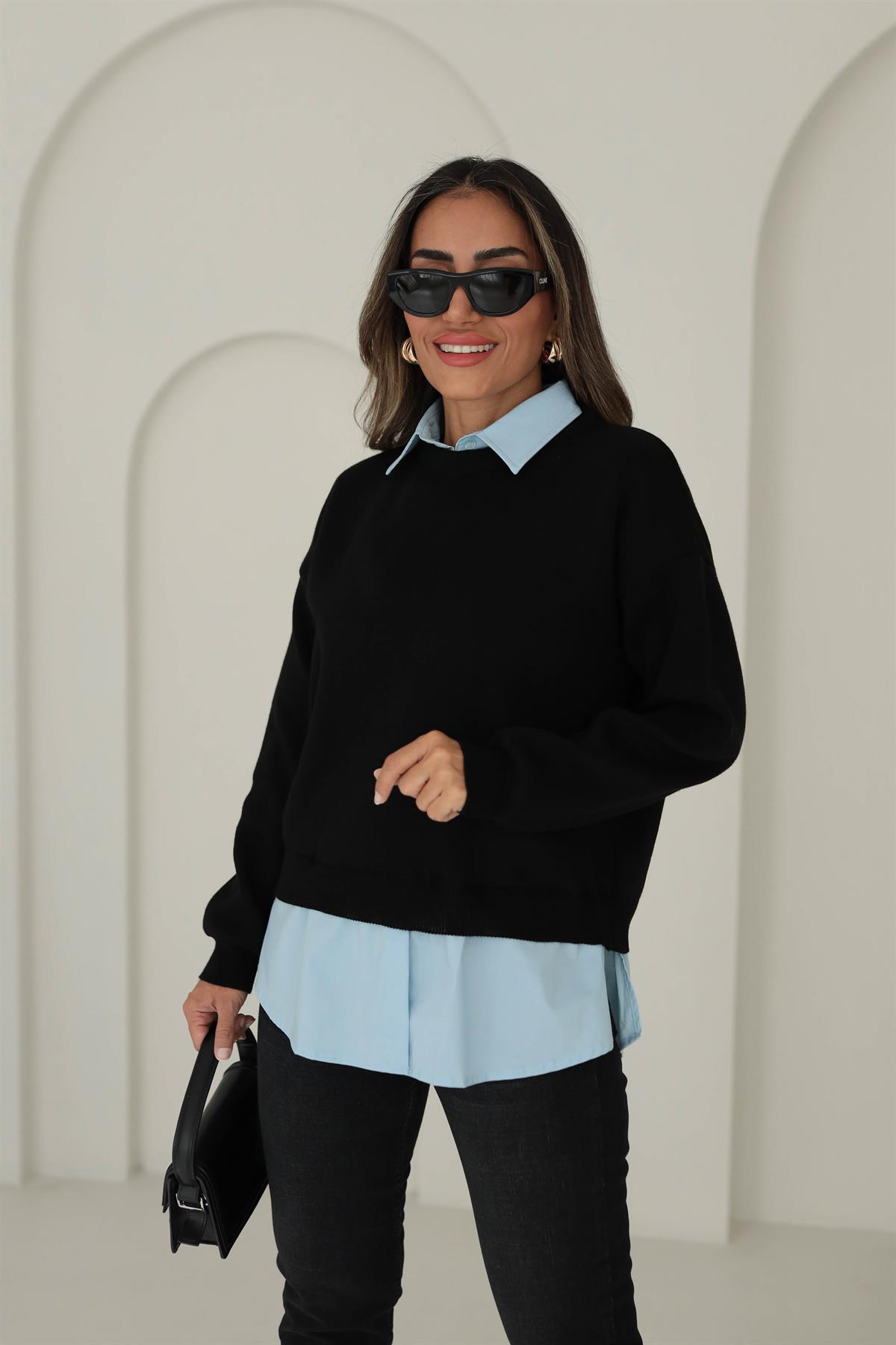 0050 Gömlek Detaylı Triko