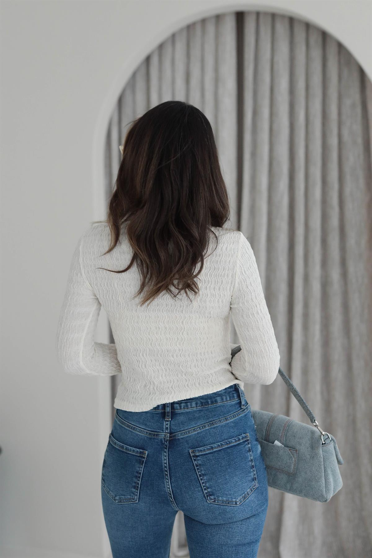 Mngo Büzgülü Likralı Bluz