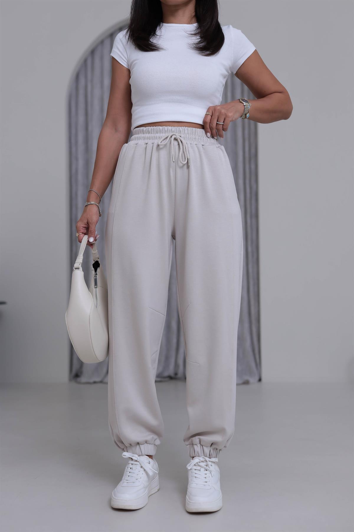 2481 Rahat Kesim Jogger Modal Pantolon TAŞ