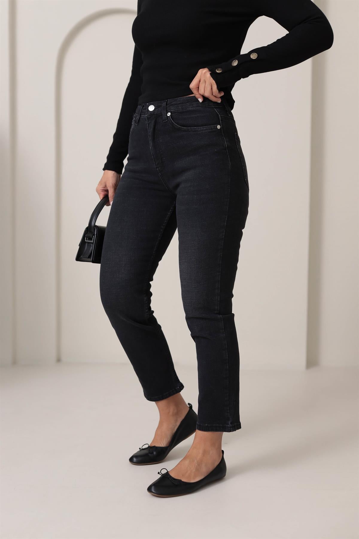 ZA Likralı Mom Jean FÜME