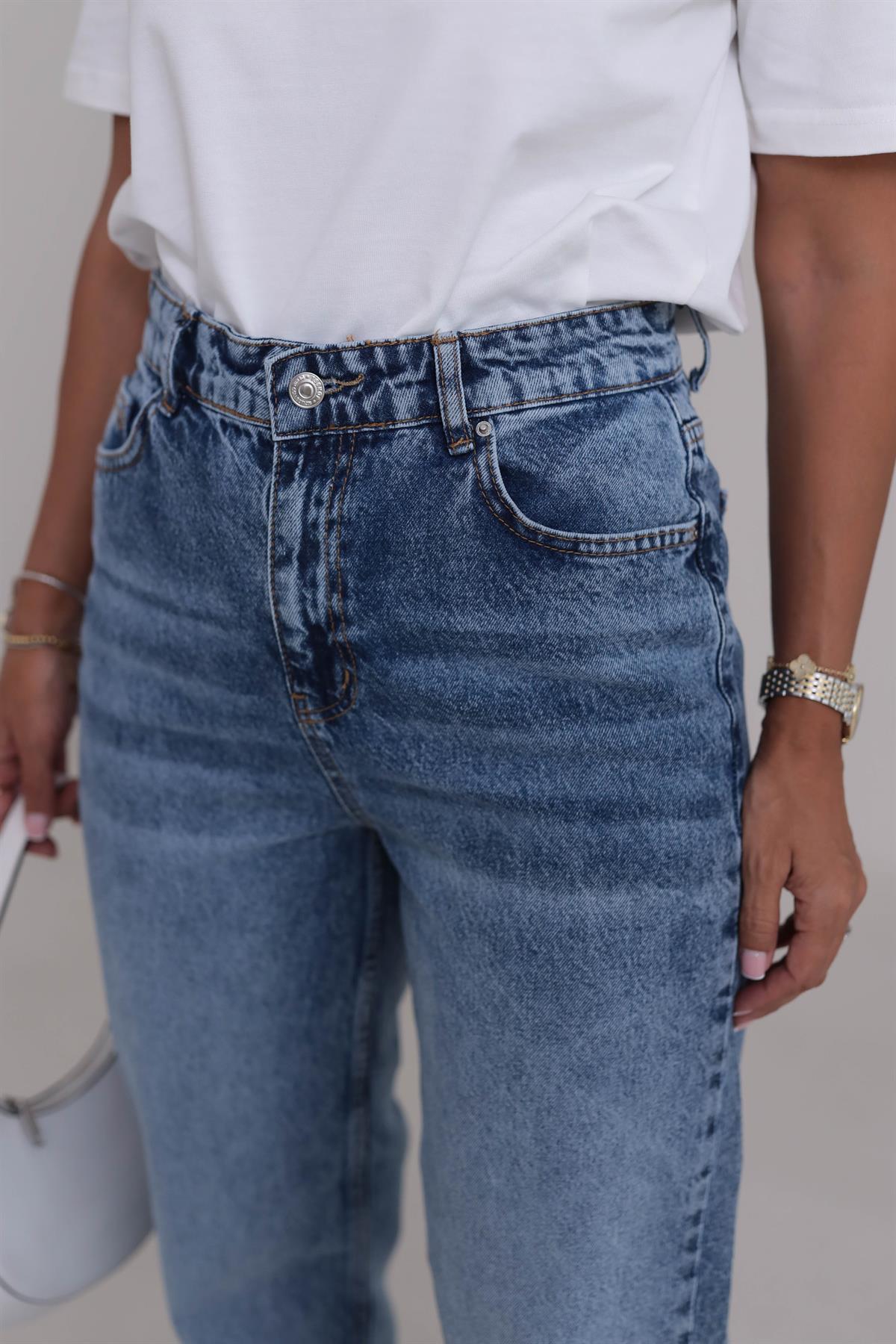 1077 Paça Kesikli Palazzo Jean MAVİ