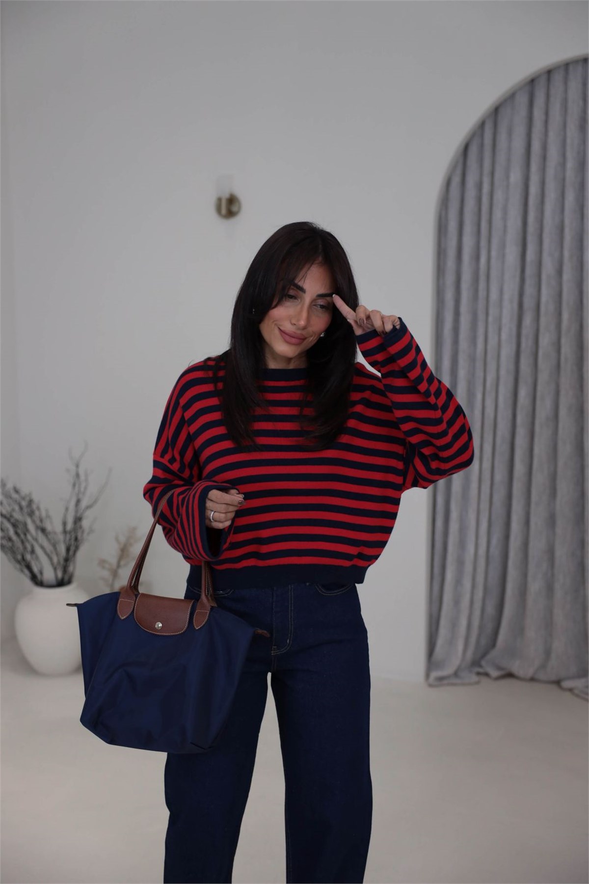 5563 College Vibe Oversize Kazak LACİVERT