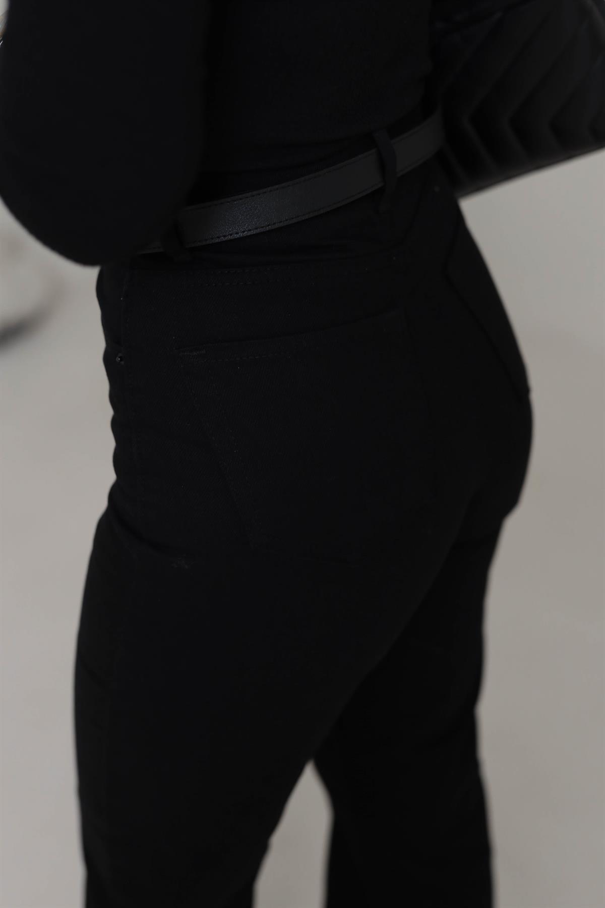 1077 Paça Kesikli Palazzo Jean SİYAH