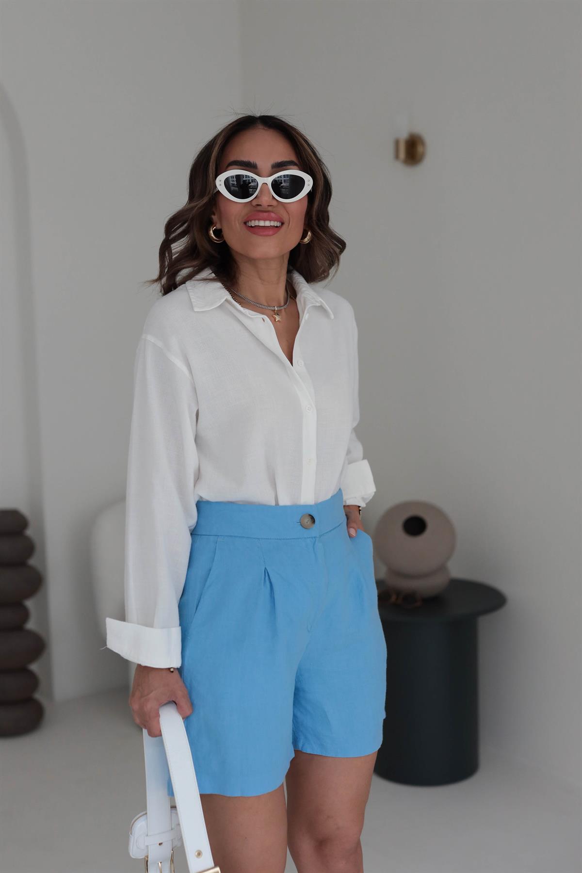 6249 Keten Kumaş Gömlek