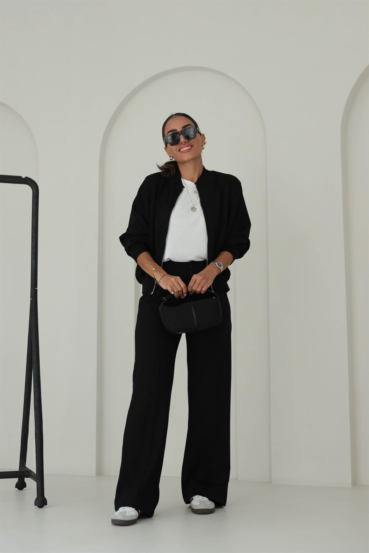 8606 Fermuar Detaylı Sweat Eşofman Takım