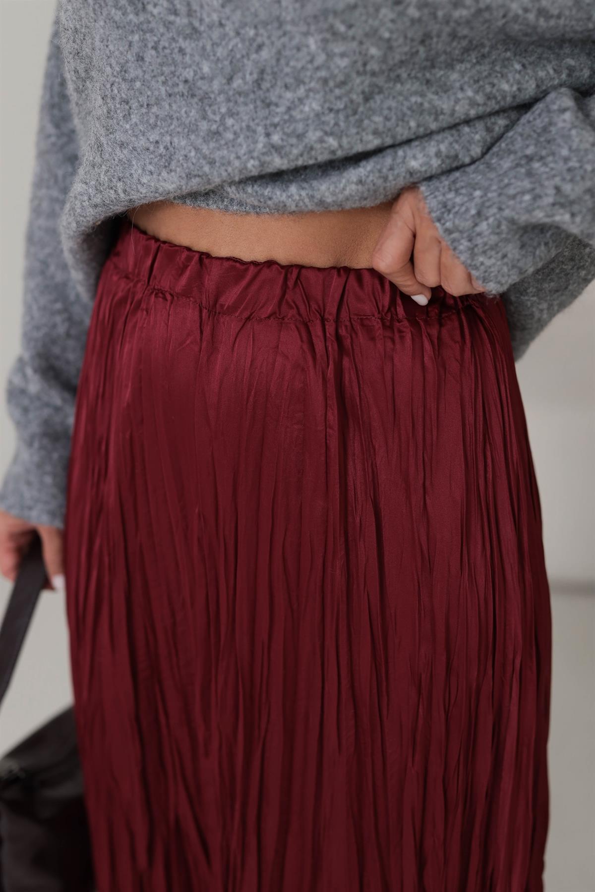 6571 Kraşlı Etek BORDO