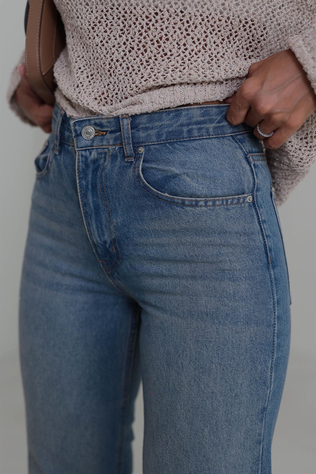 488 Yüksek Bel Wide Leg Jean KOYU MAVİ