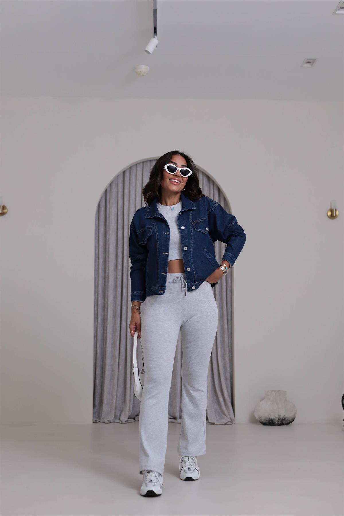 3630 Flota Cepli Kot Ceket KOYU MAVİ