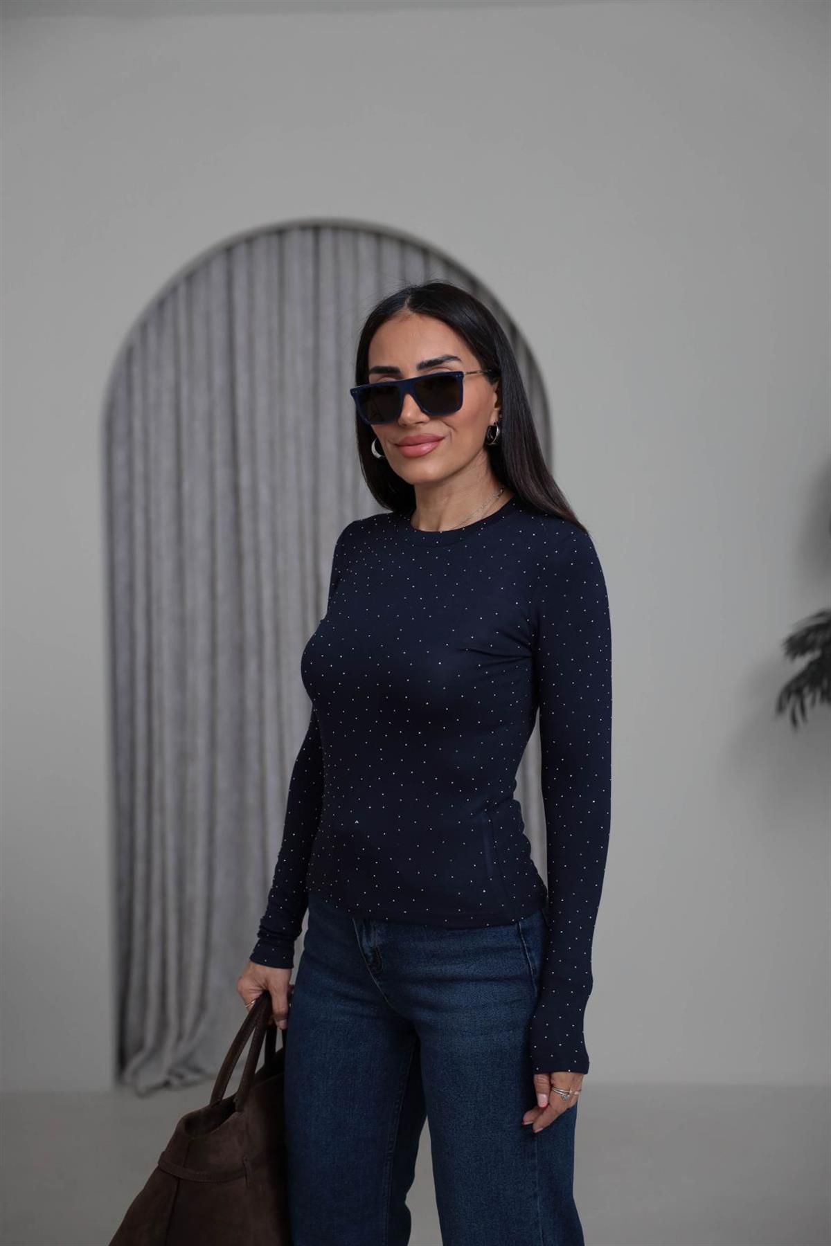 139-1 Taşlı Body LACİVERT