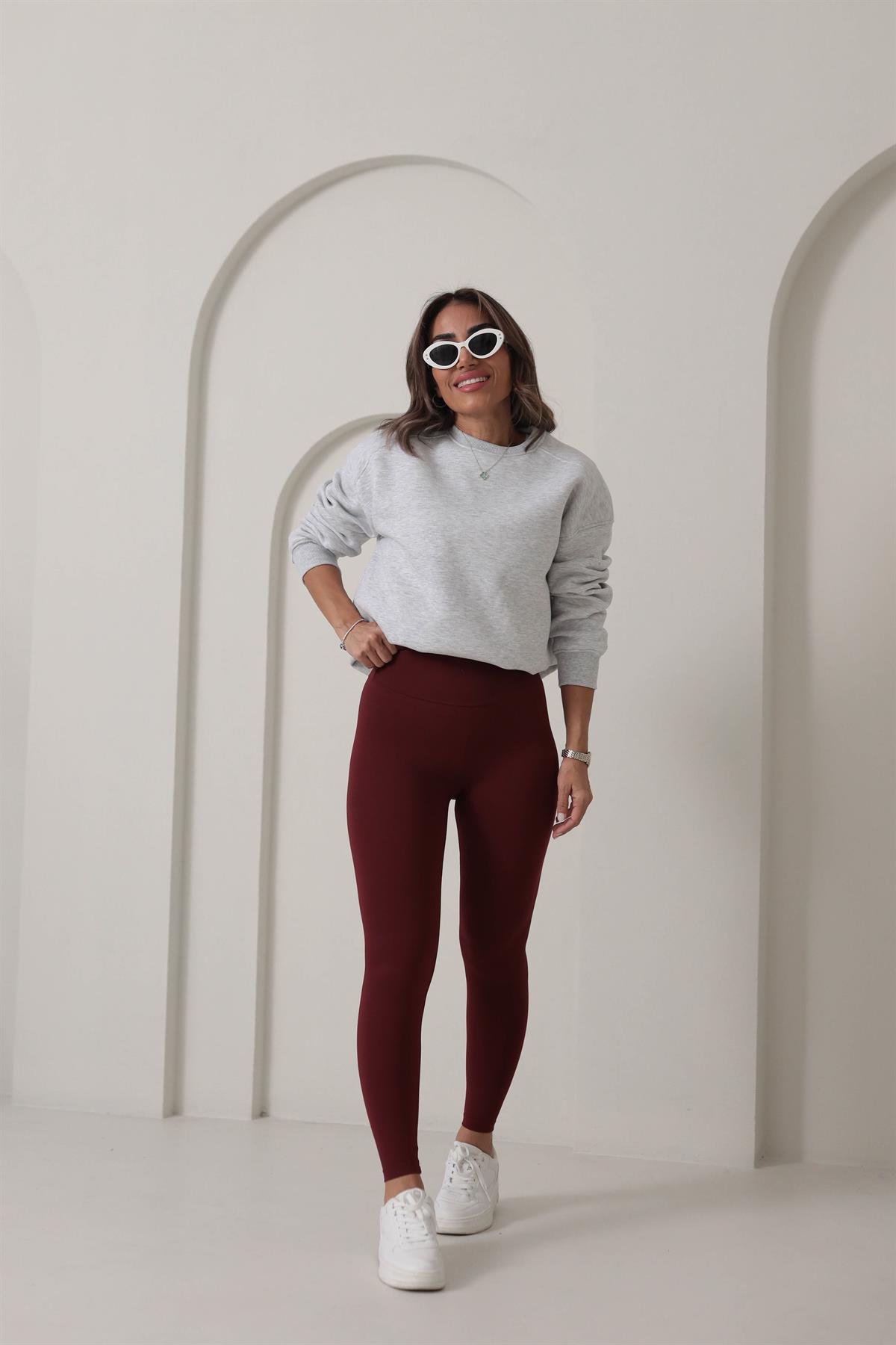 Oys Yüksek Bel Toparlayıcı Tayt BORDO