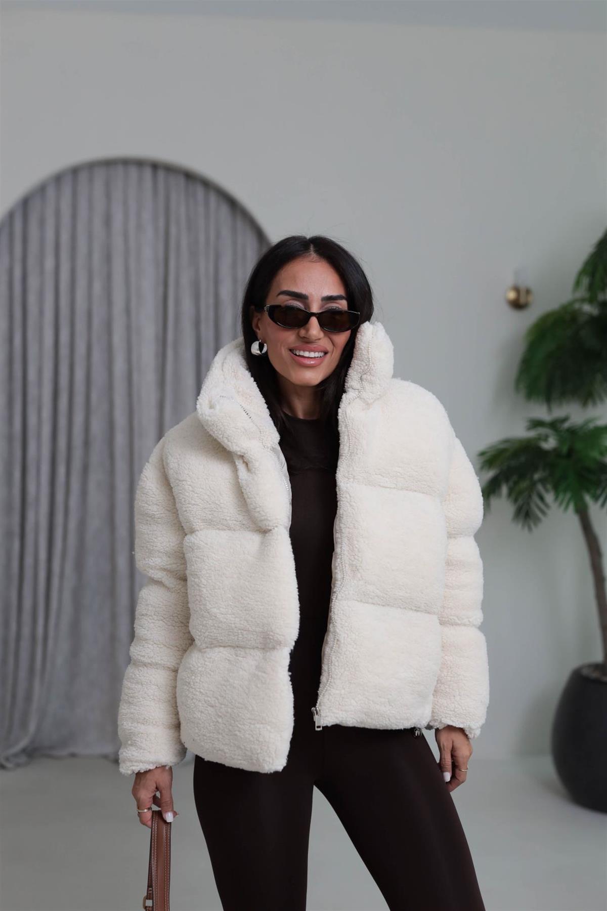 2283 Kuzu Şişme Mont KREM