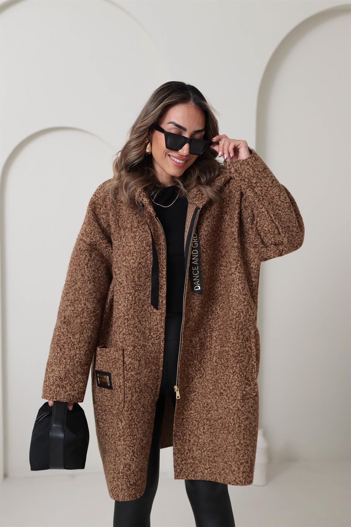 6617 Arma Gold Detaylı Buklet Kaban TABA