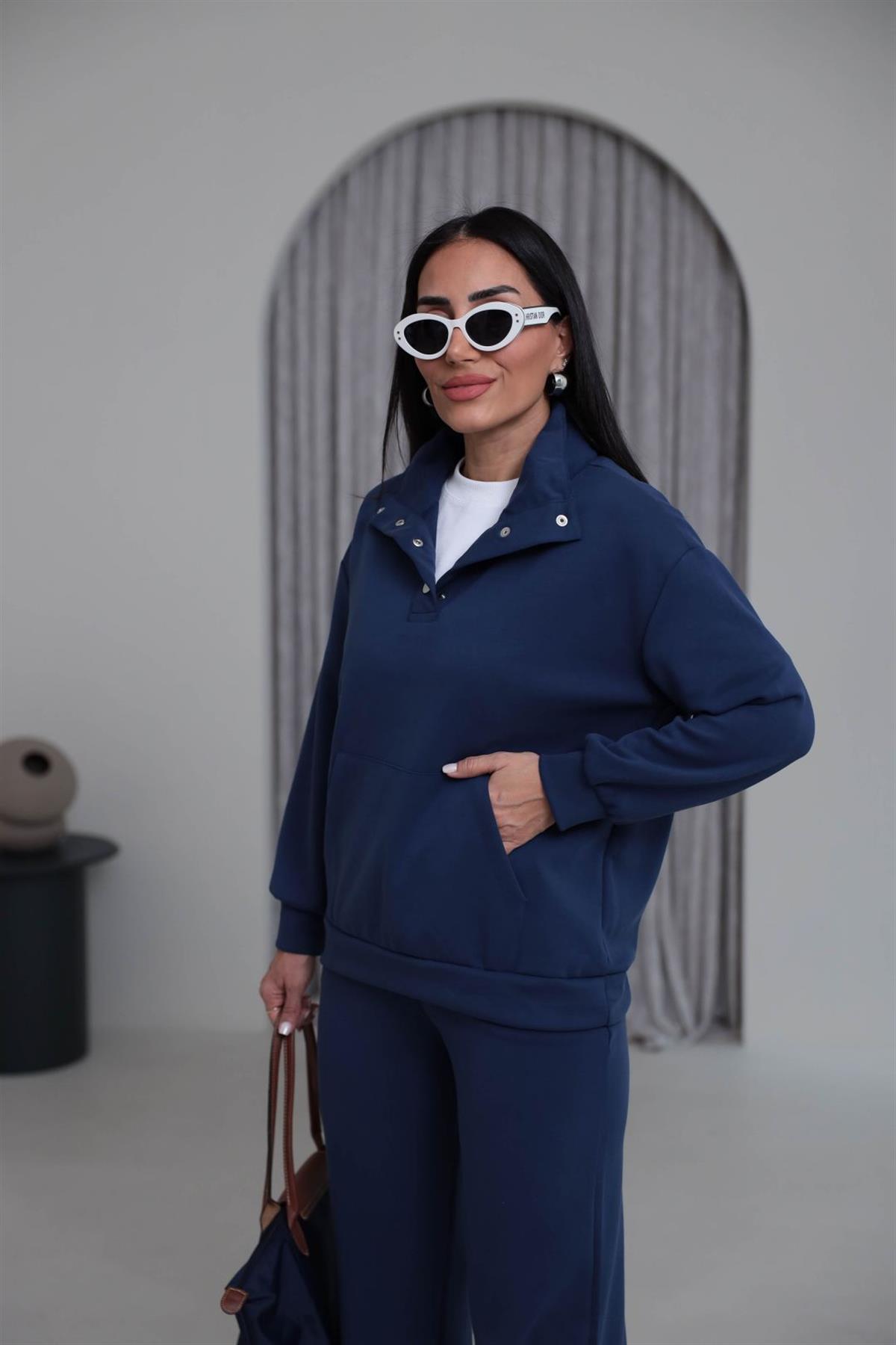 2011 Polo Yaka Çıtçıtlı Modal Takım Indigo