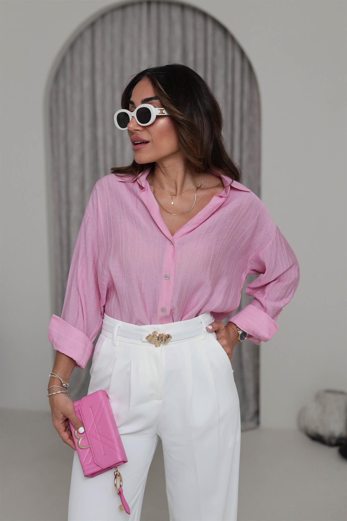 16465 Tiril Viskon Gömlek PEMBE