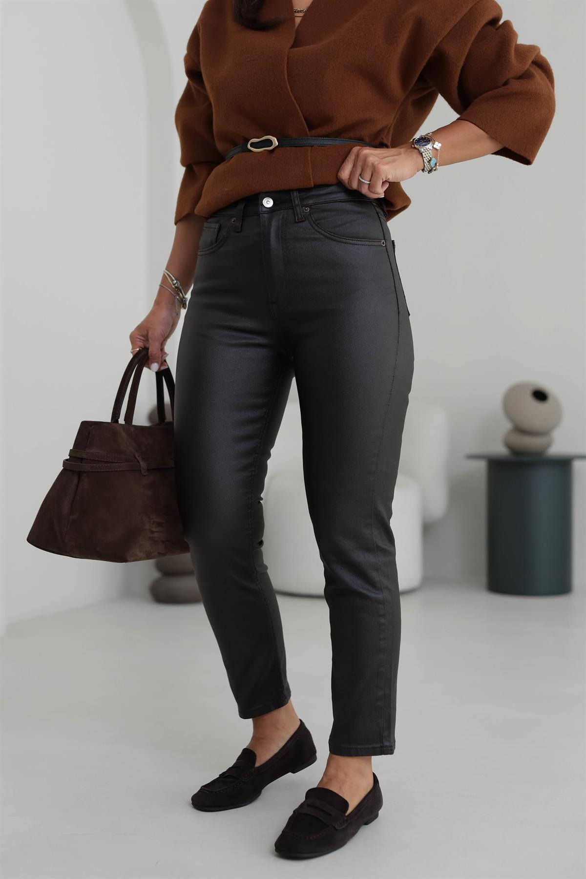 ZA Mumlu Pantolon ACI KAHVE