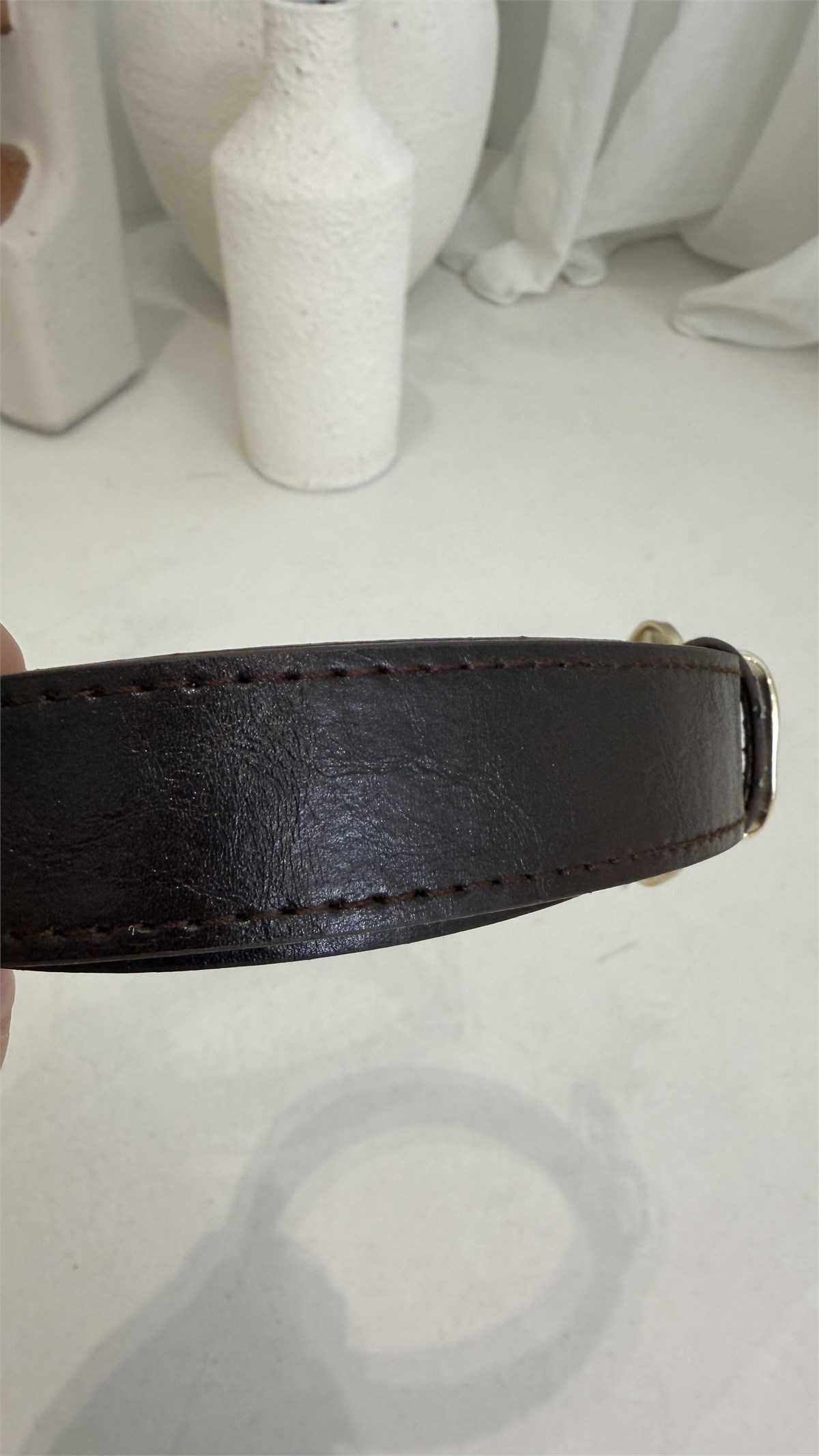2822 Oval Tokalı Kemer KAHVE