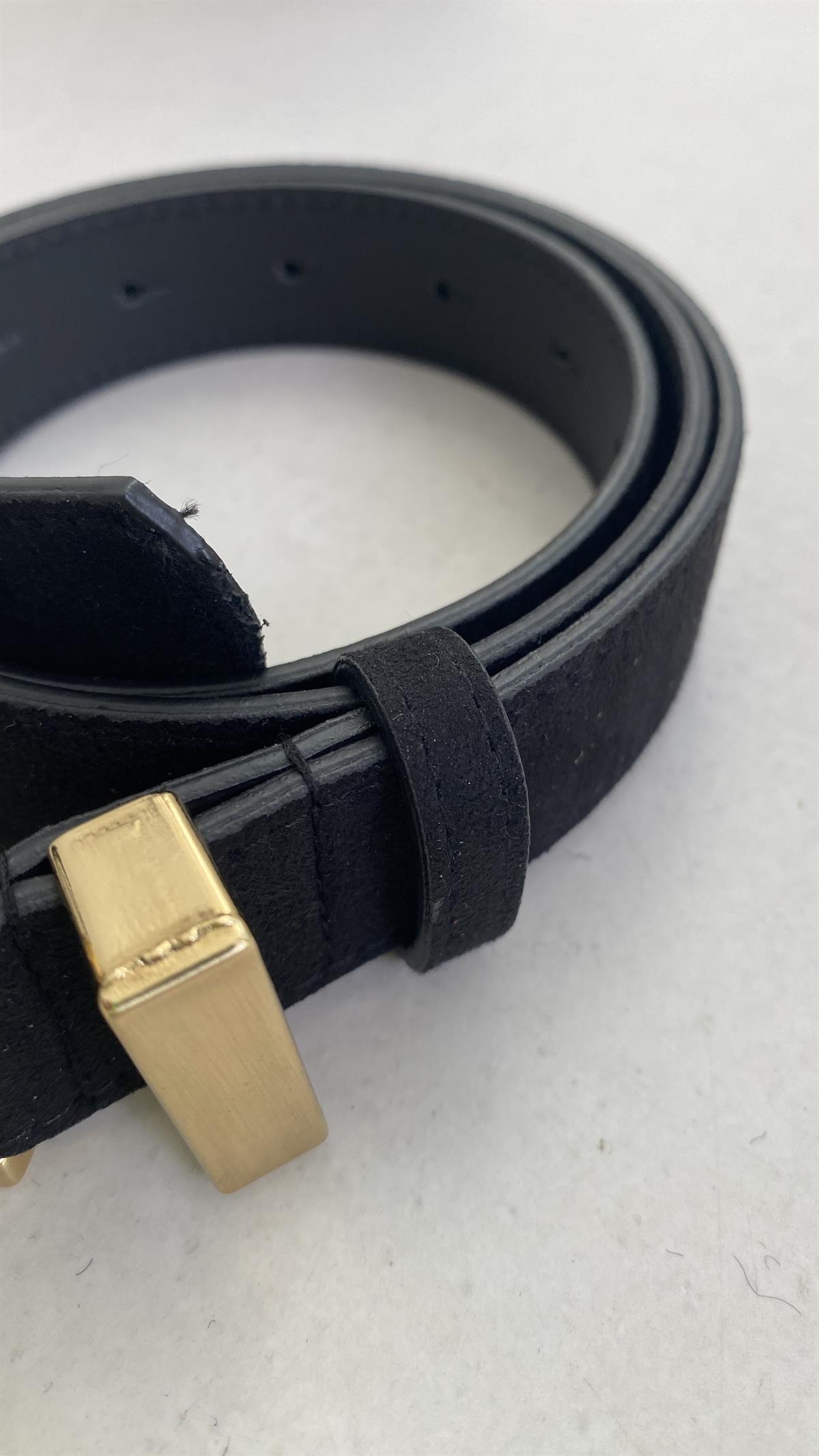 2524 Süet Kemer SİYAH