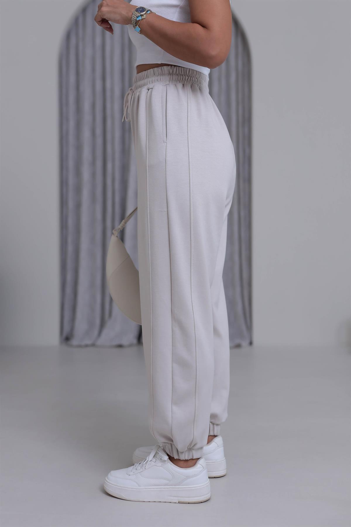 2481 Rahat Kesim Jogger Modal Pantolon TAŞ