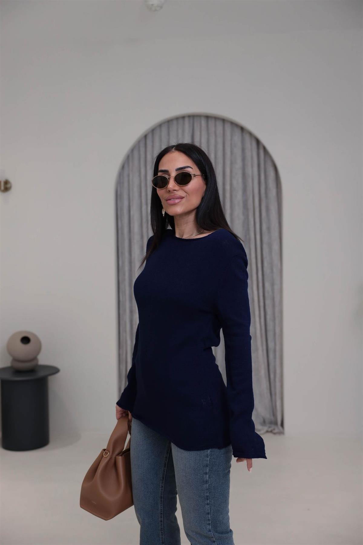 5172K Mevsimlik Brumel Triko Bluz LACİVERT