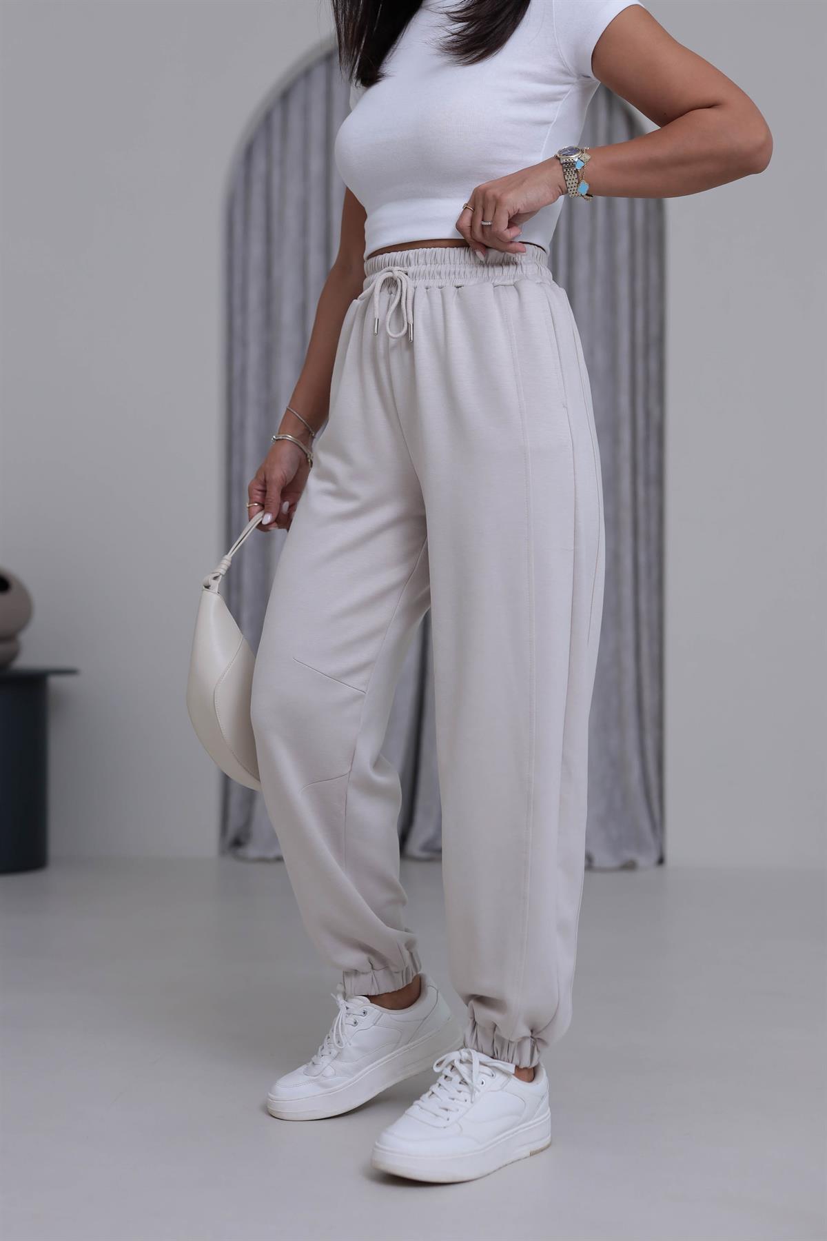 2481 Rahat Kesim Jogger Modal Pantolon TAŞ