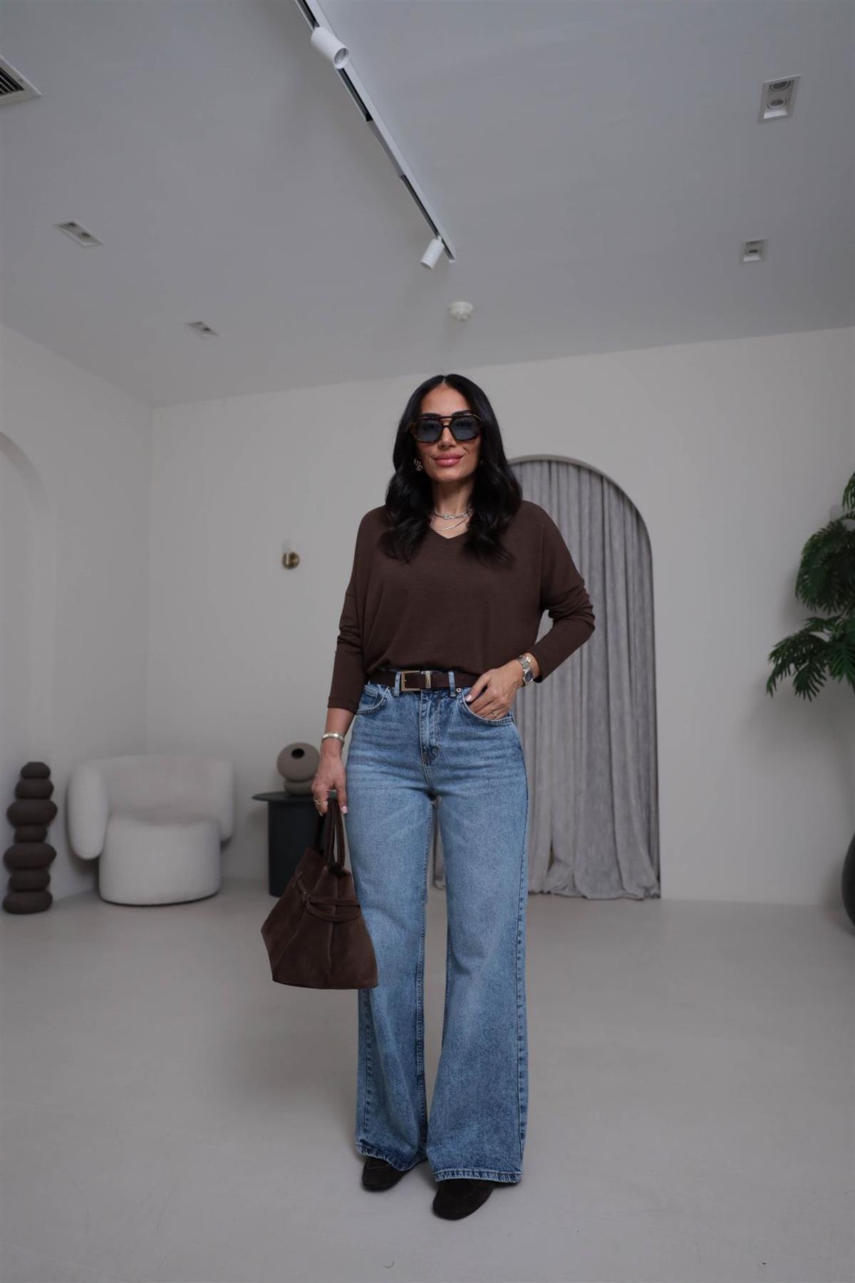 Yüksek Bel Wide Leg Jean AÇIK MAVİ