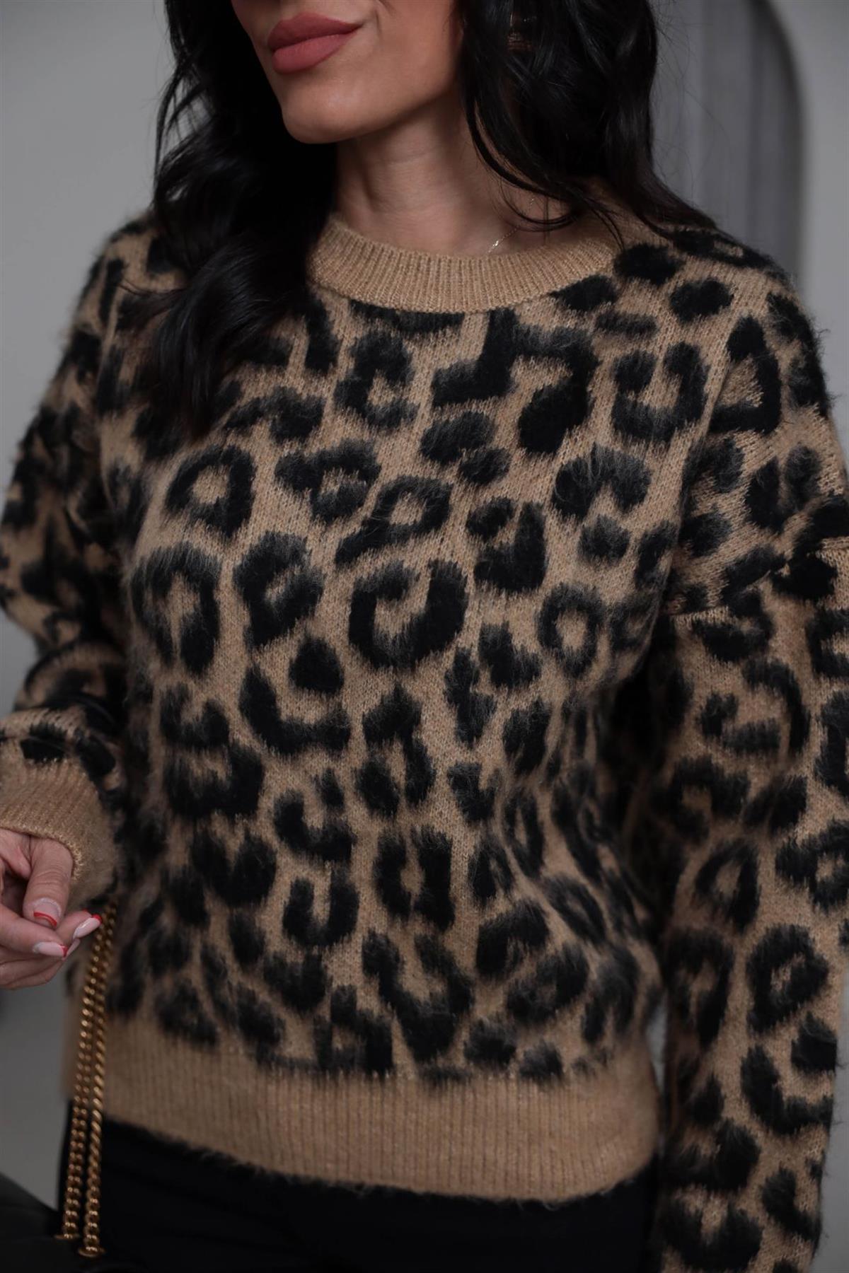 4561 Bisiklet Yaka Leopar Kazak BEJ