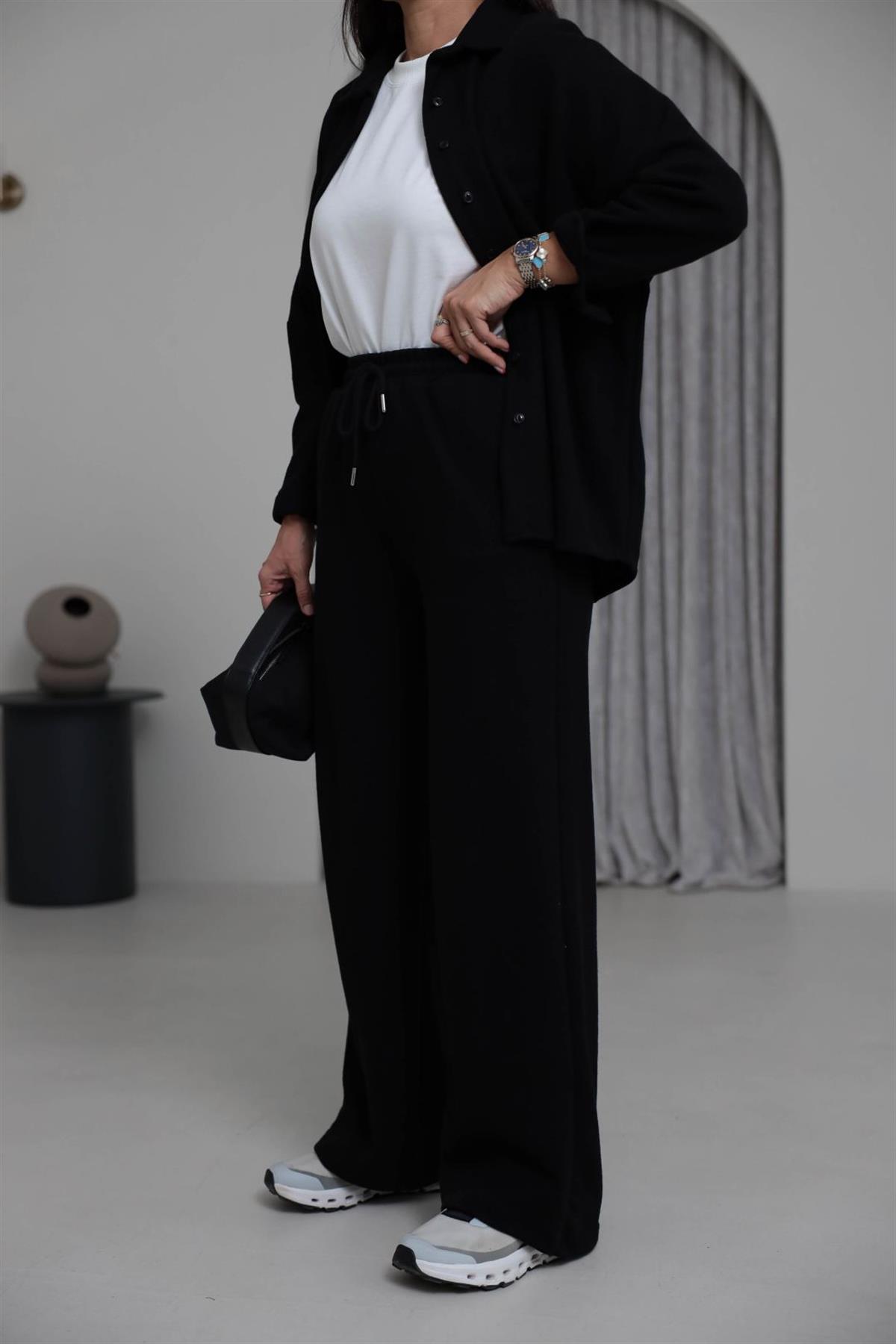 2241 Selanik Kumaş Gömlekli Takım SİYAH