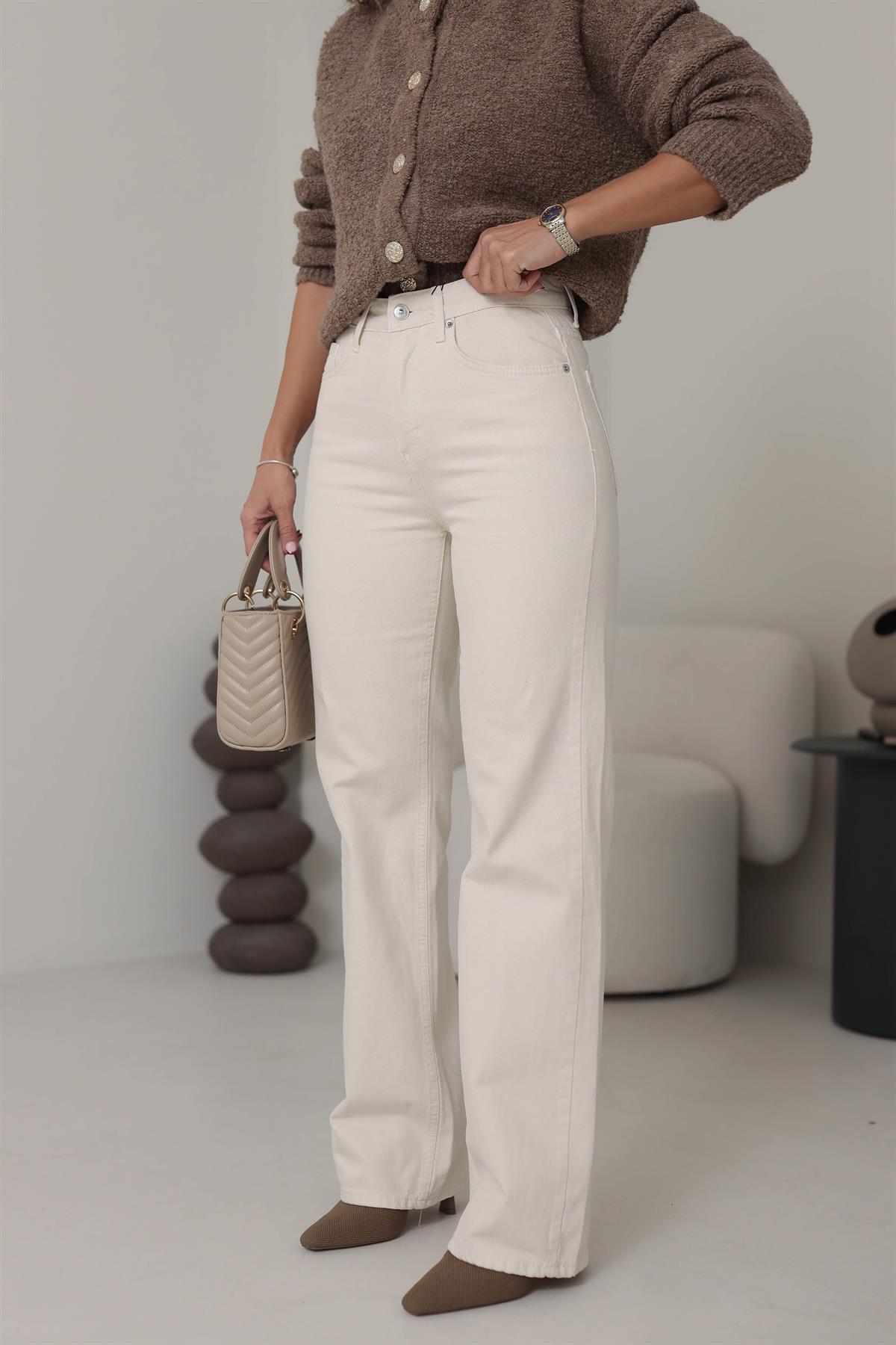 Za Yüksek Bel Palazzo Jean BEJ