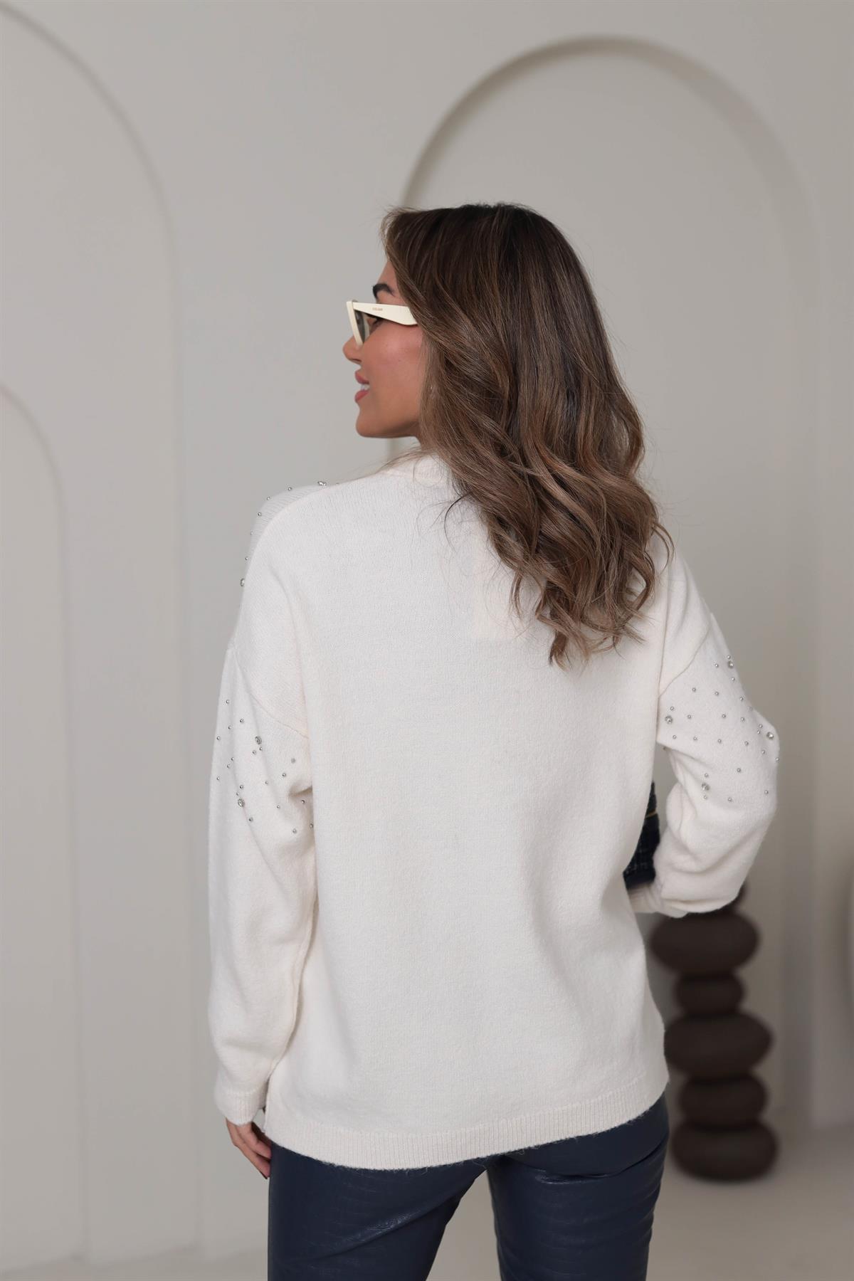 1106 Droplu Taşlı Kazak