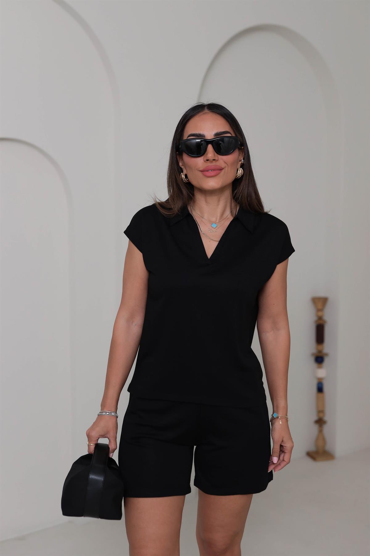 1325 Pike Modal Şortlu Takım SİYAH