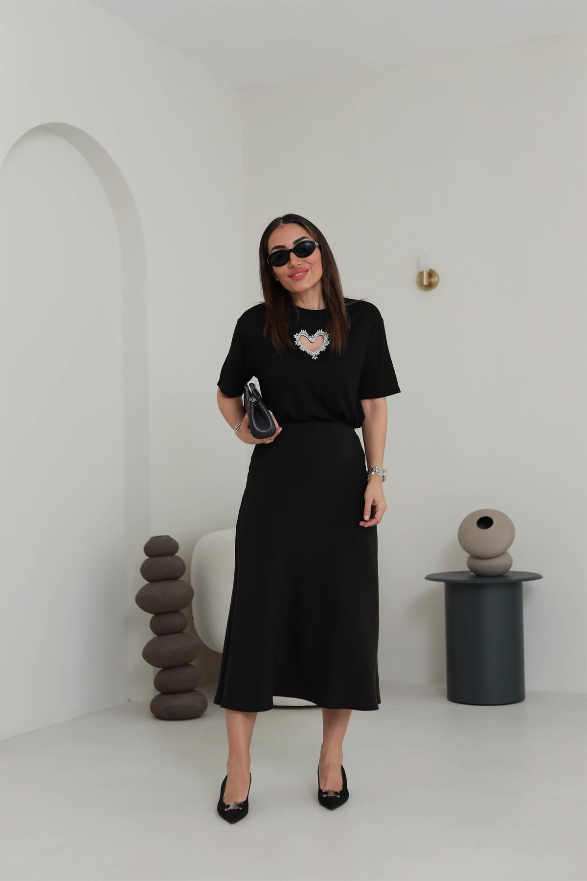 7055 Dokuma Verev Etek SİYAH