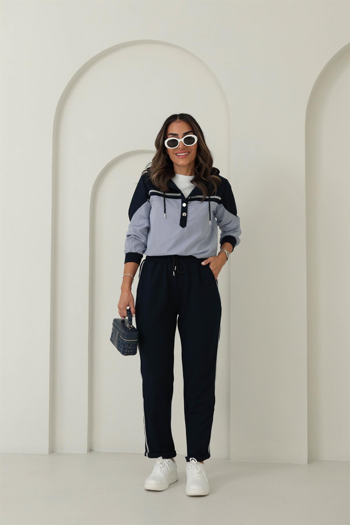 2960 Gömlek Garnili Premium Modal Takım