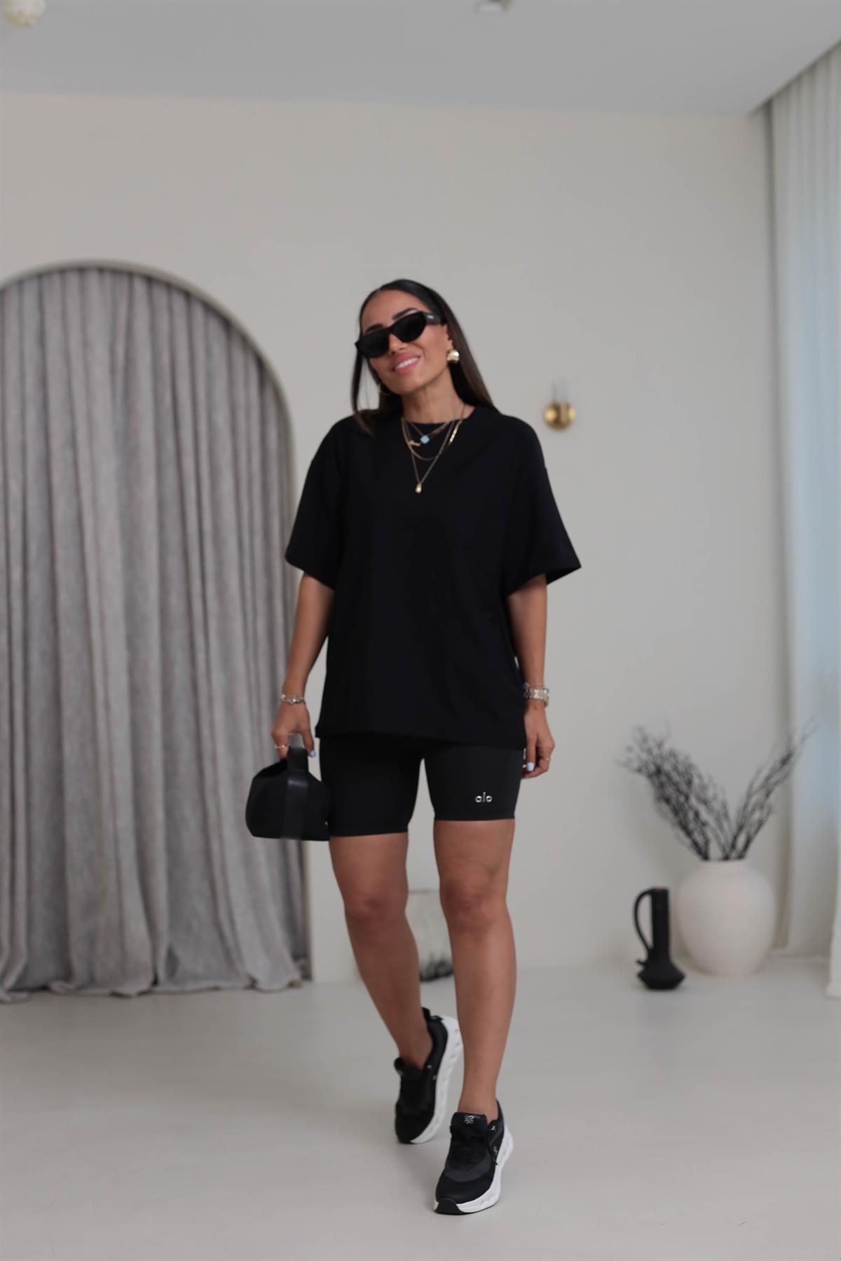 3300 Basic Oversize Tshirt SİYAH