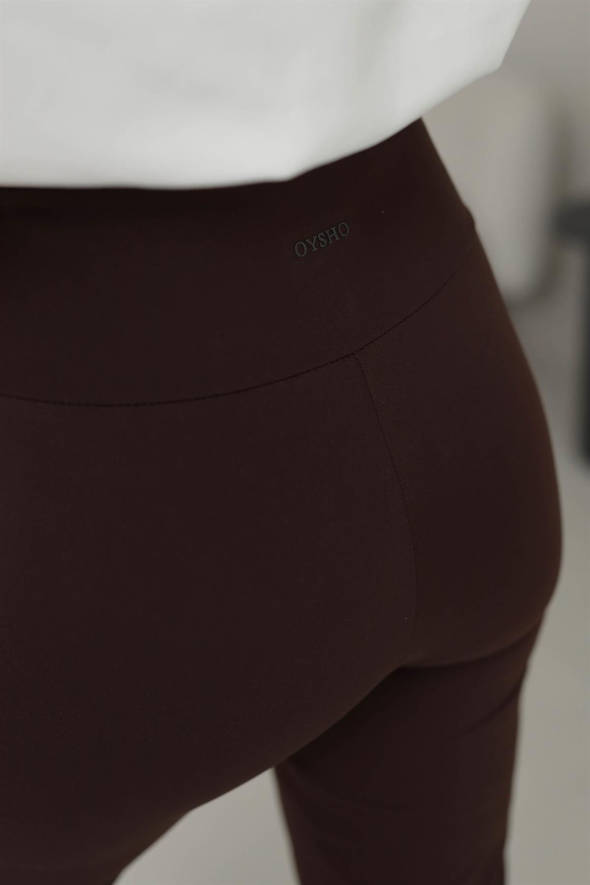 Oys Yüksek Bel Flare Pantolon KAHVE