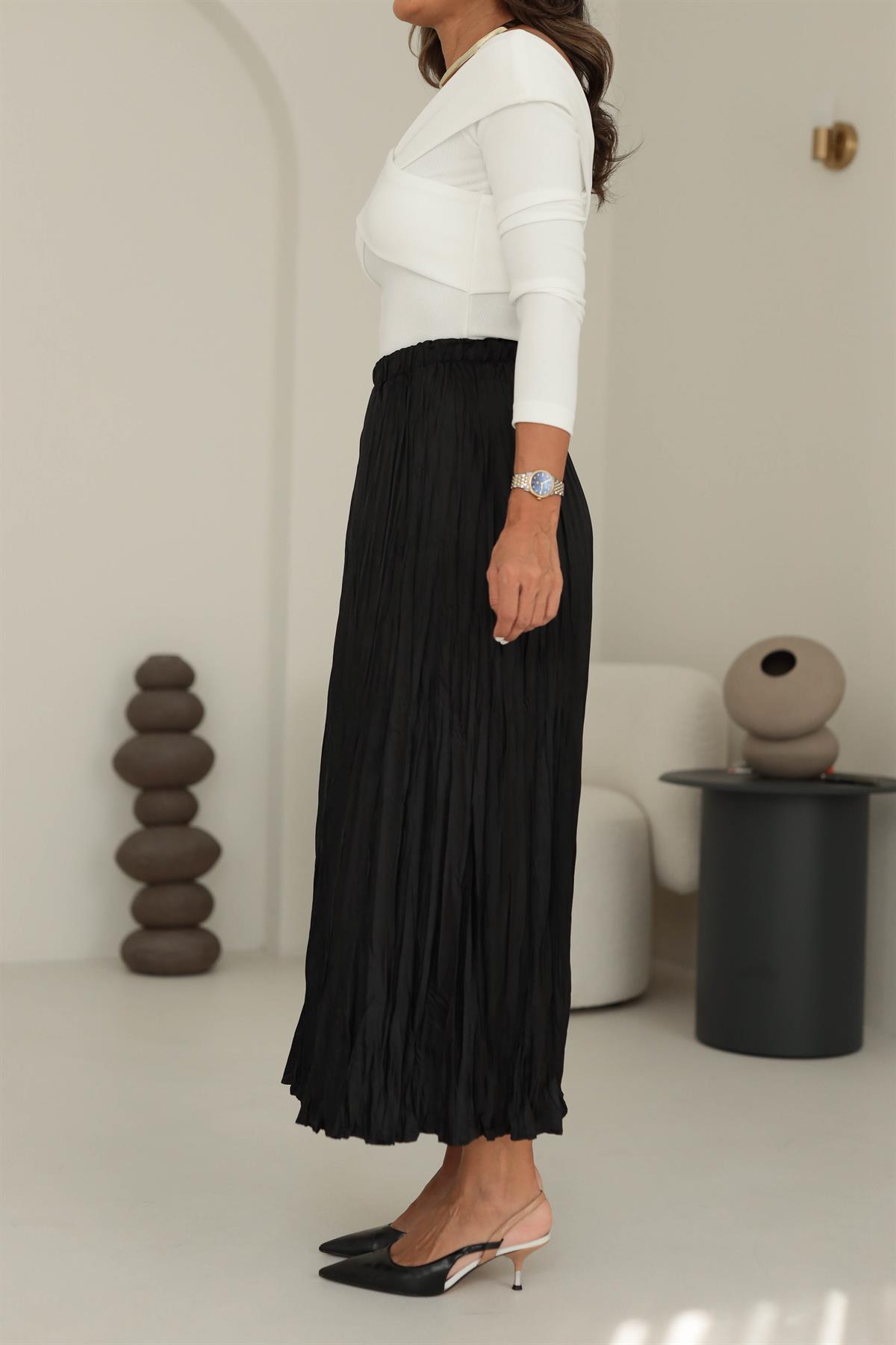 6571 Kraşlı Etek SİYAH