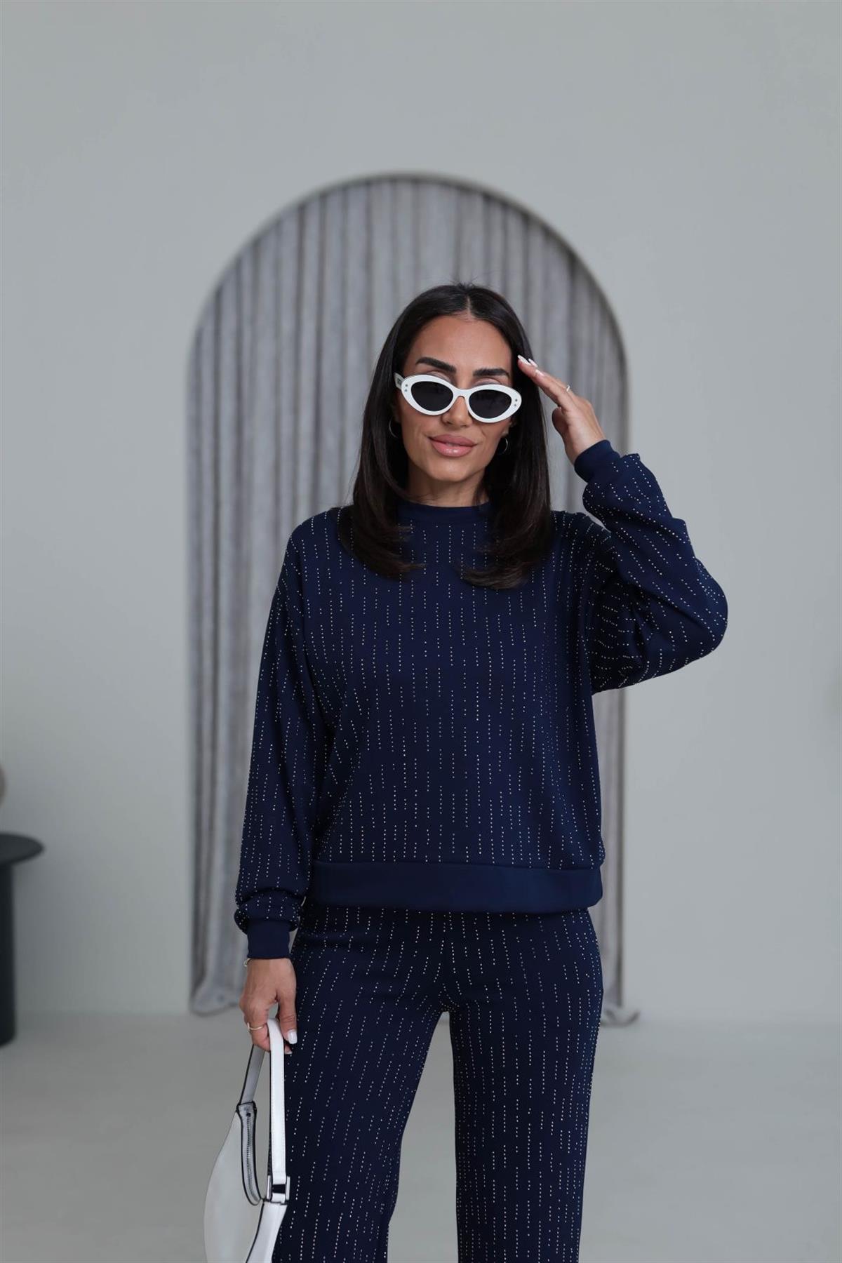 4213 Sıra Taşlı Rahat Modal Takım LACİVERT