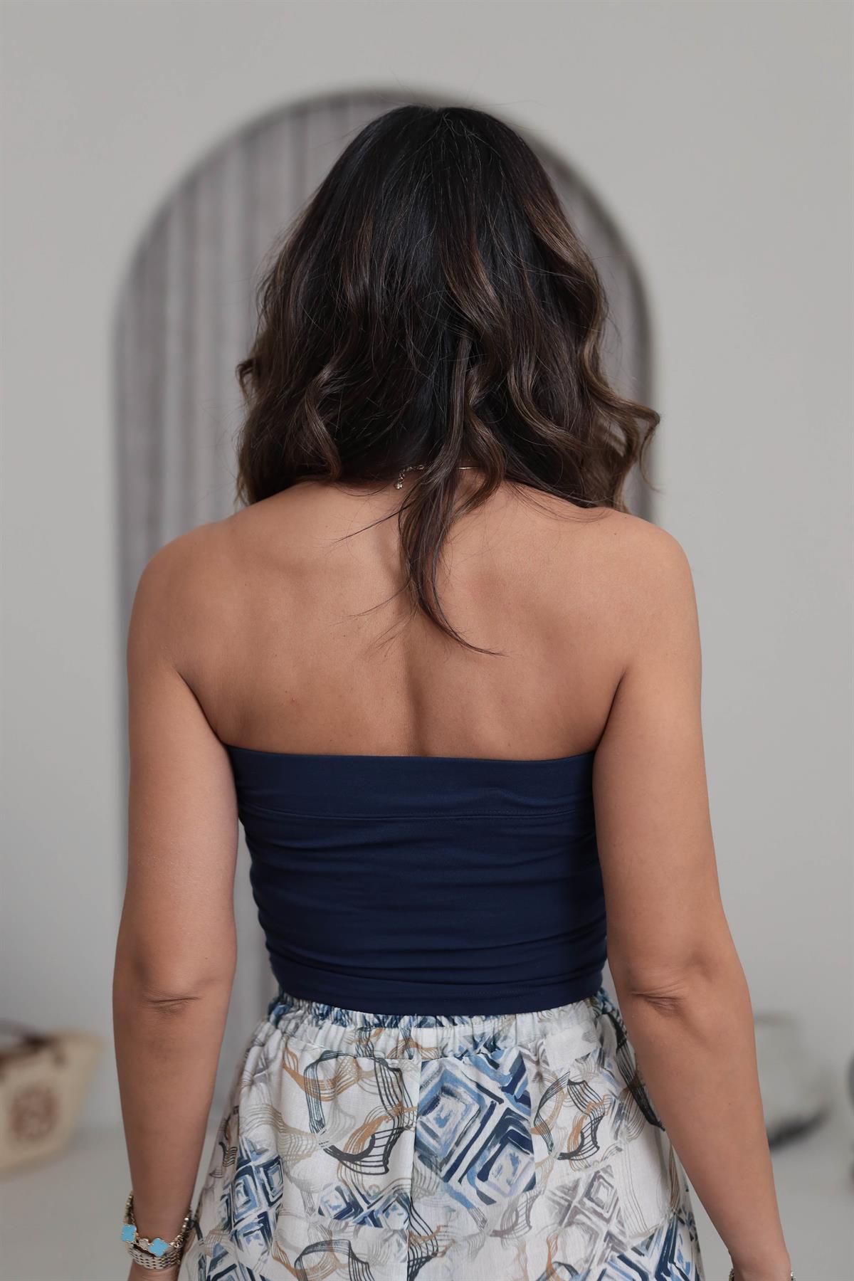 3369 Straplez Kuplu Atlet LACİVERT