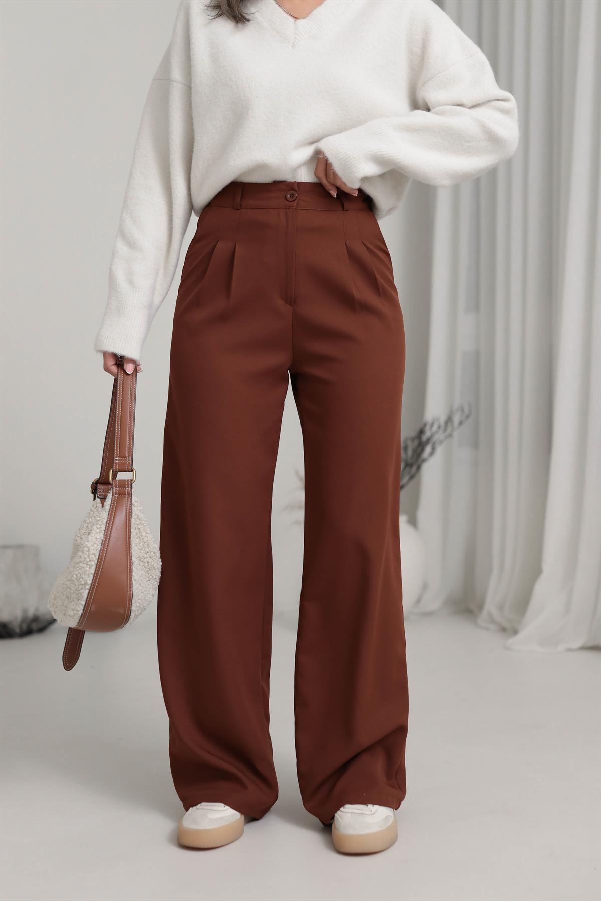 2300 Palazzo Pantolon KAHVE