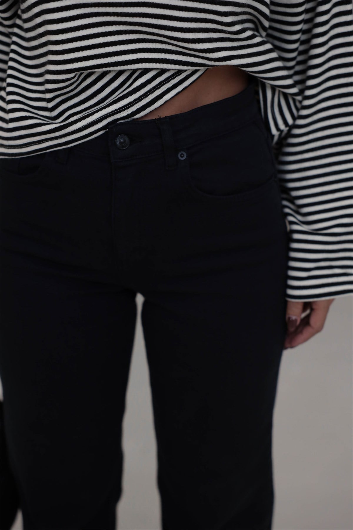 4124 Massi Wide Leg Jean KOYU SİYAH