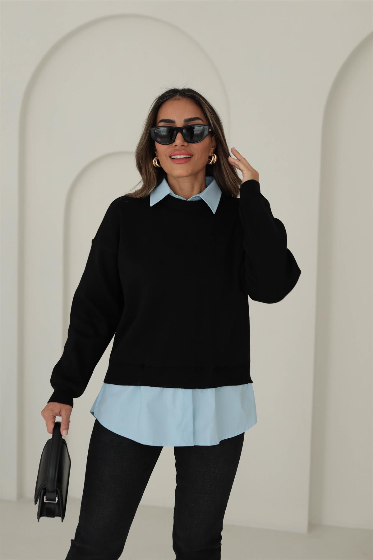 0050 Gömlek Detaylı Triko