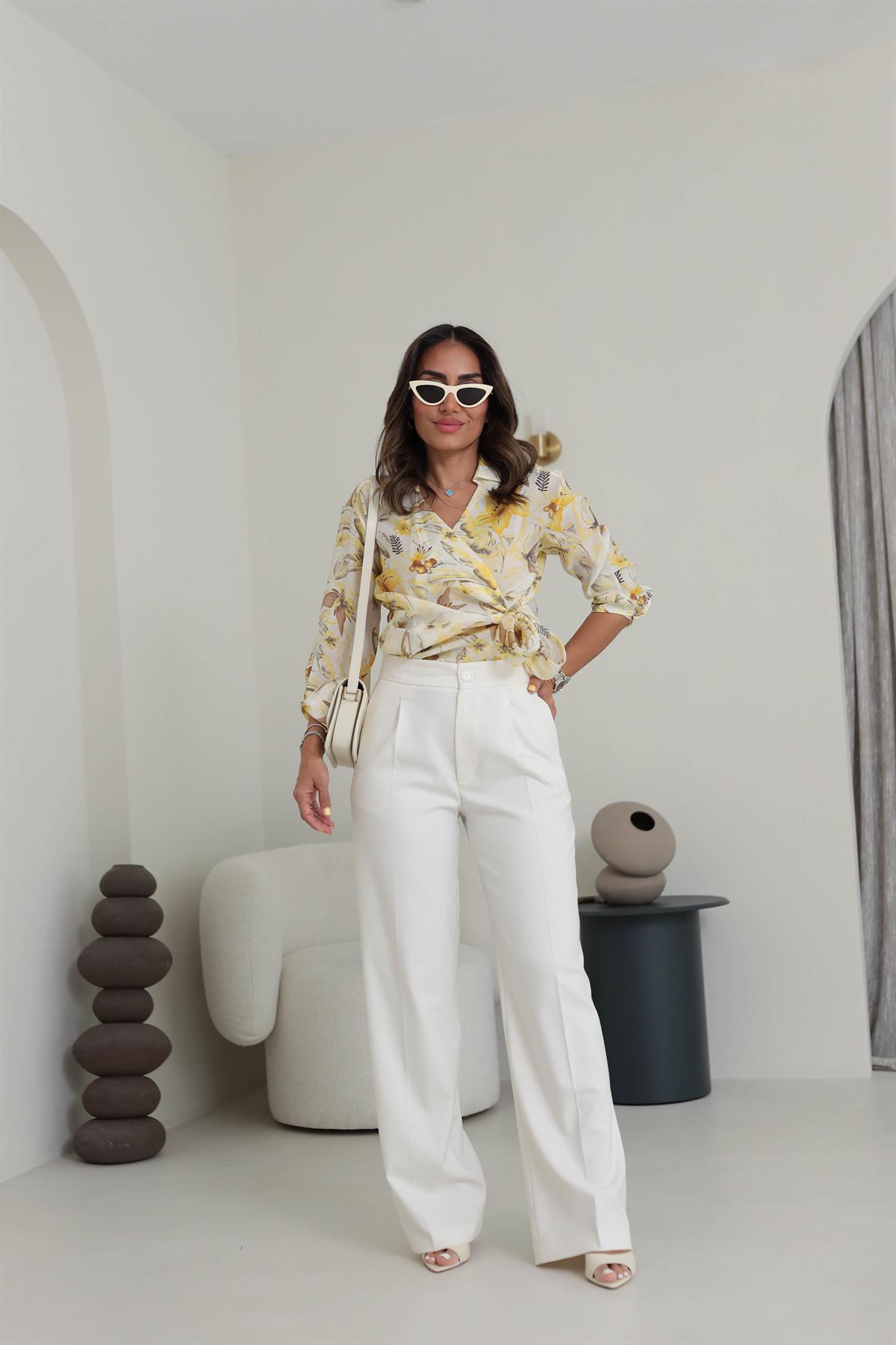 6500 Tok Doku Palazzo Pantolon EKRU