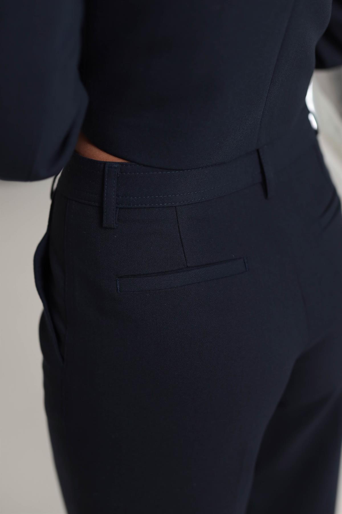 1547 Düğme Detaylı Palazzo Pantolon