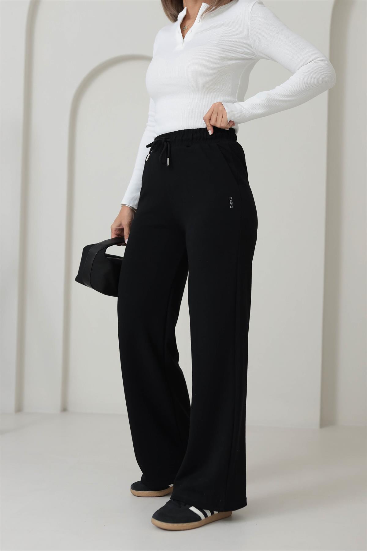 075 Modal OYS Bol Paça Eşofman Altı SİYAH